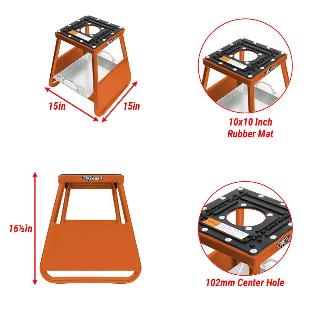 Pit Posse PP277O Motorcycle Panel ID Stand Fits Motocross Dirt Bike MX - Compatible with Yamaha Honda Kawasaki Suzuki KTM - Incl