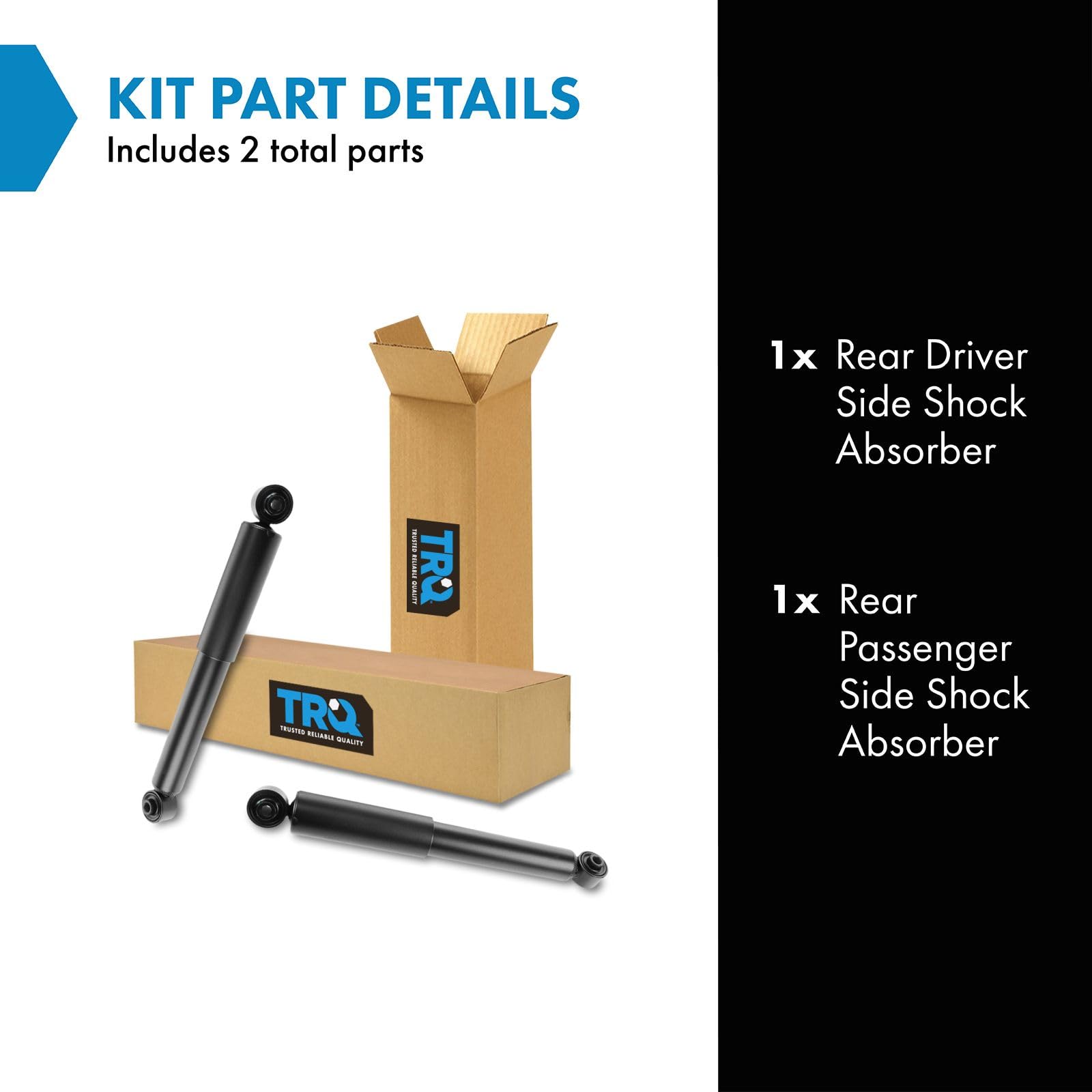 Trq Rear Shock Absorber Set Compatible With 2015-2017 Lexus Nx200T 2018-2021 Nx300 2015-2021 Nx300H 2006-2018 Toyota Rav4