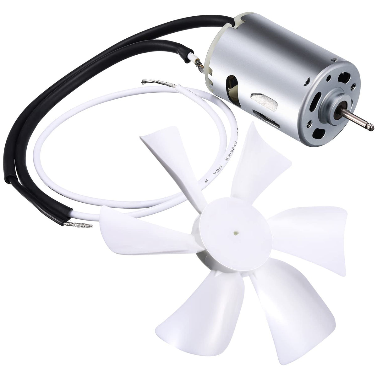 6'' Replacement White Rv Vent Fan Blade With 12V D-Shaft Rv Vent Motor,Compatible With Heng'S, Elixir, Ventline, Jensen Rv