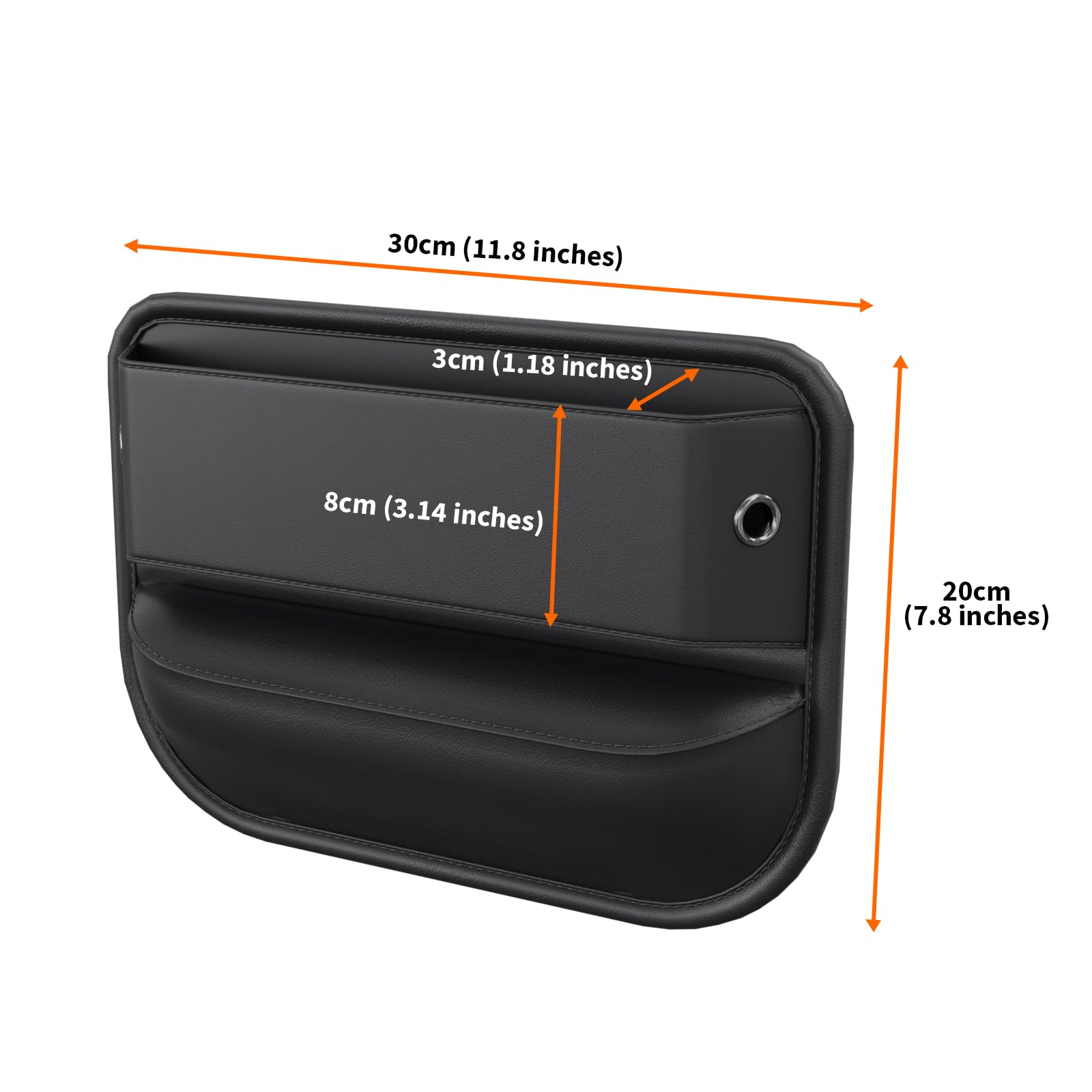 Wanfuder Car Seat Gap Filler Leather Car Box Organizers And Storage Front Seats Interior Automotive Essentials - Car Accessories For Phones, Glasses, Keys, Cards-1 Pack1