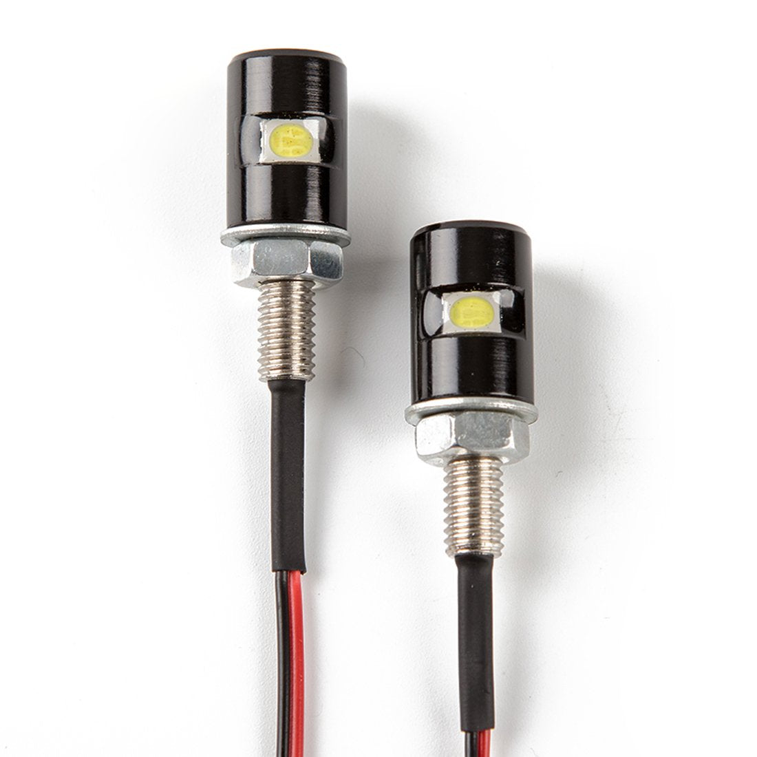 Czc Auto 2Pcs License Plate Light, License Tag Screw Bolt Lamp, 12V White Led Bulb, Waterproof/Rainproof, Black Aluminium Light