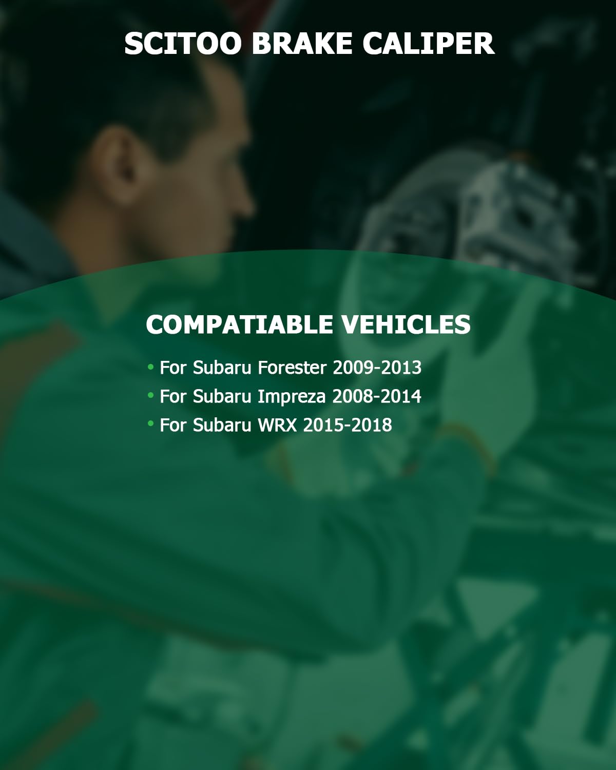 Scitoo 19B3424 Rear Right Disc Brake Caliper Assembly W/Bracket For Subaru For Impreza 2008-2014,For Subaru For Wrx 2012-2018