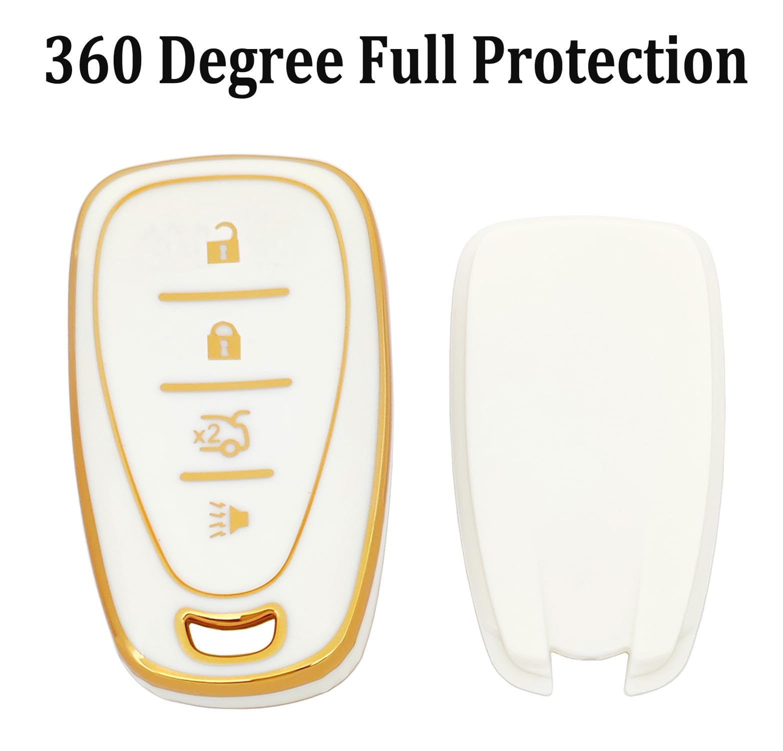 Arruweer Soft Tpu Smart Key Fob Cover Holder Protector Compatible With Chevy Malibu Equinox Traverse Camaro Cruze Blazer Volt Bo