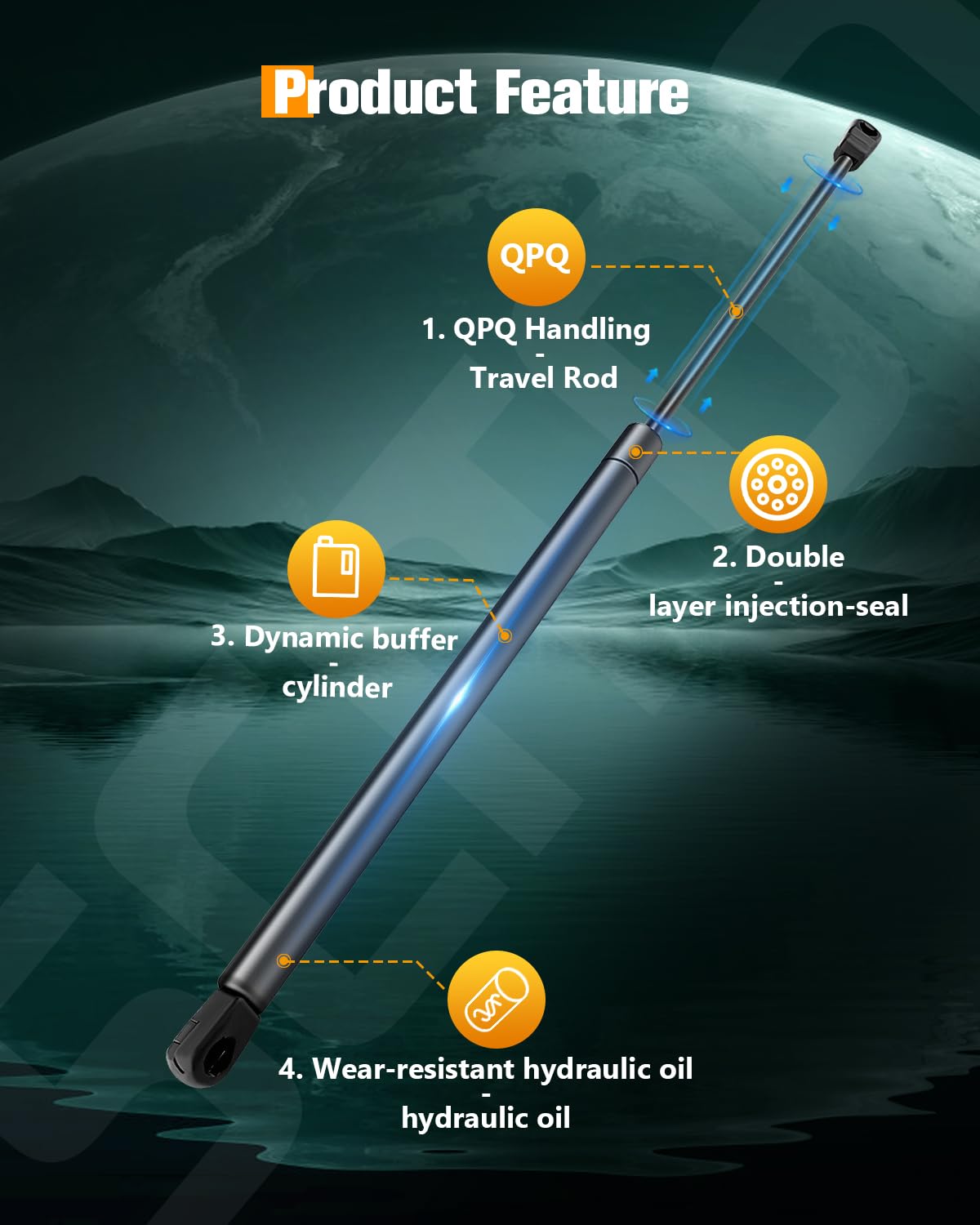 Scitoo Hood Lift Supports Replacement Struts Gas Springs Shocks Fit For Acura Mdx 3.5L 2001-2006