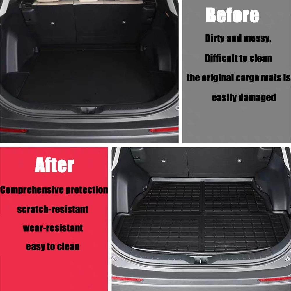 D-Lumina RAV-4 Cargo Mat Compatible with 2019 2020 2021 2022 2023 2024 2025 Toyota RAV4-3D TPE Rear Trunk Liner, Waterproof All
