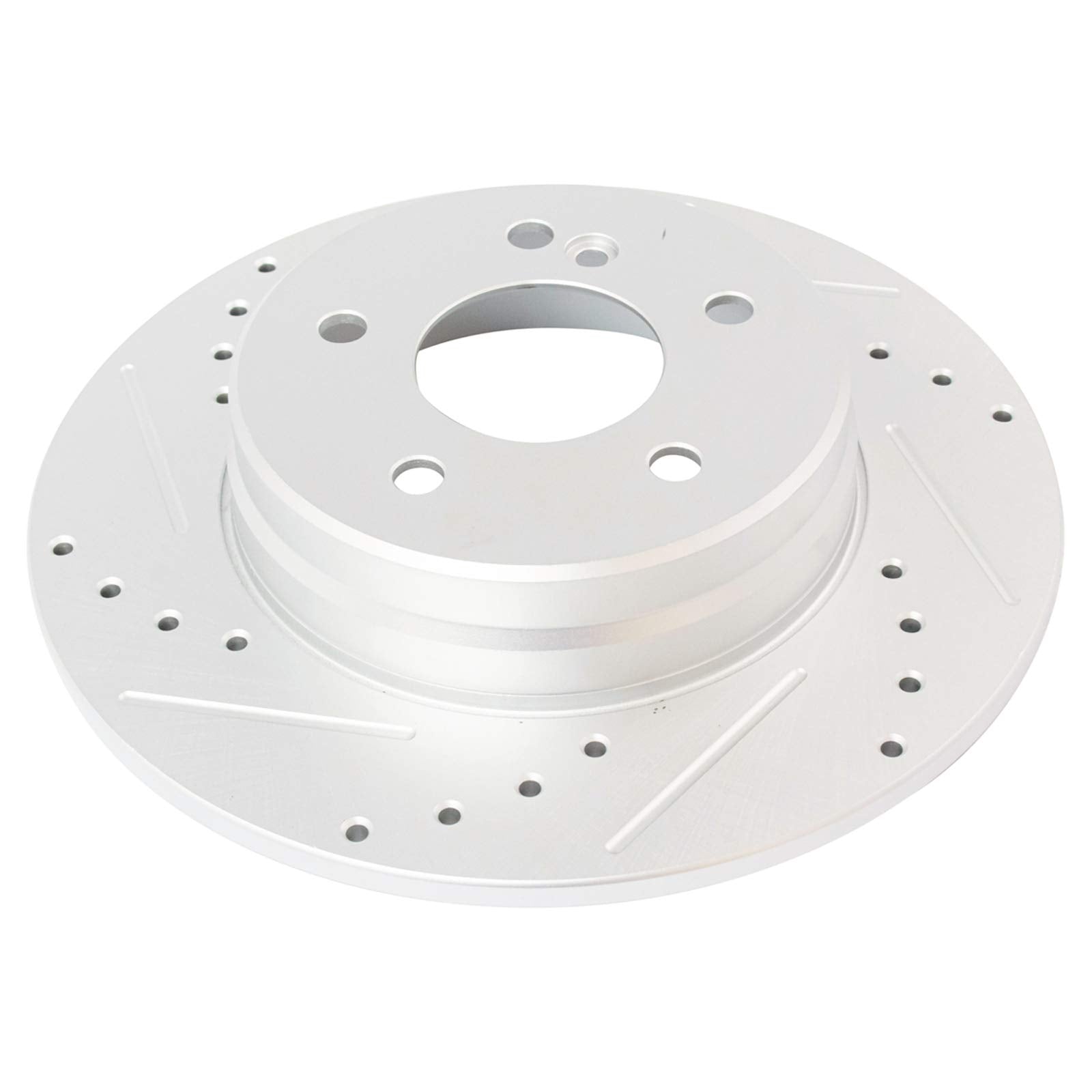 Trq Rear Performance Brake Rotor Drilled Slotted Pair Set For Mercedes Benz C230 / C240 / C280 / C320 / C350 / C36 Amg / Clk320