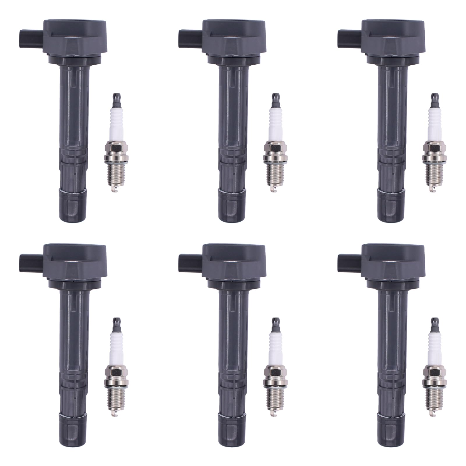 Ignition Coil and Spark Plug for Honda Civic 1.7 2001-2005, Pilot 2003-2008, Ridgeline 2006-2008, Acura MDX 2001-2009, Saturn Vu