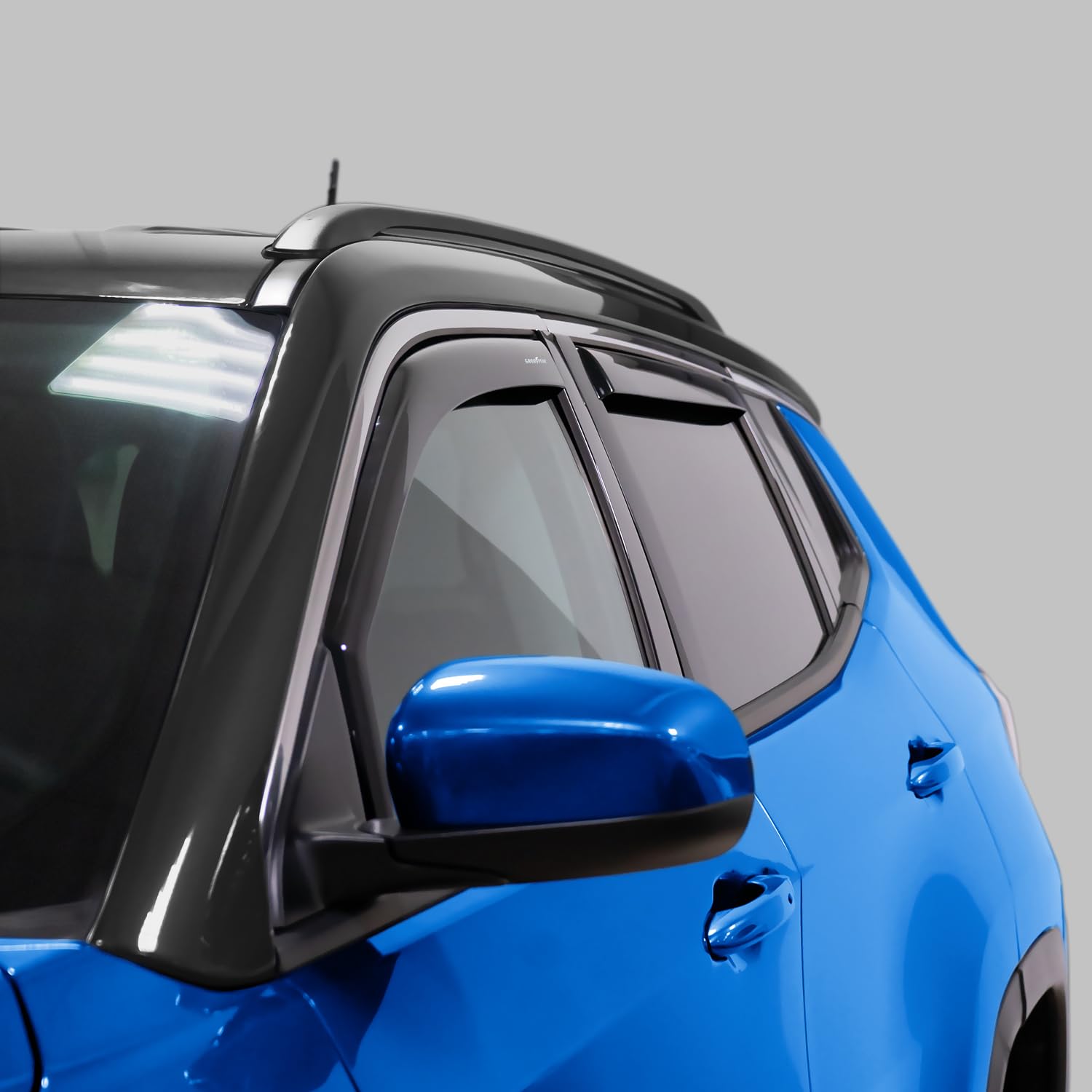 Goodyear Shatterproof In-Channel Window Deflectors For Jeep Compass 2017-2025, Rain Guards, Window Visors For Cars, Vent Deflect