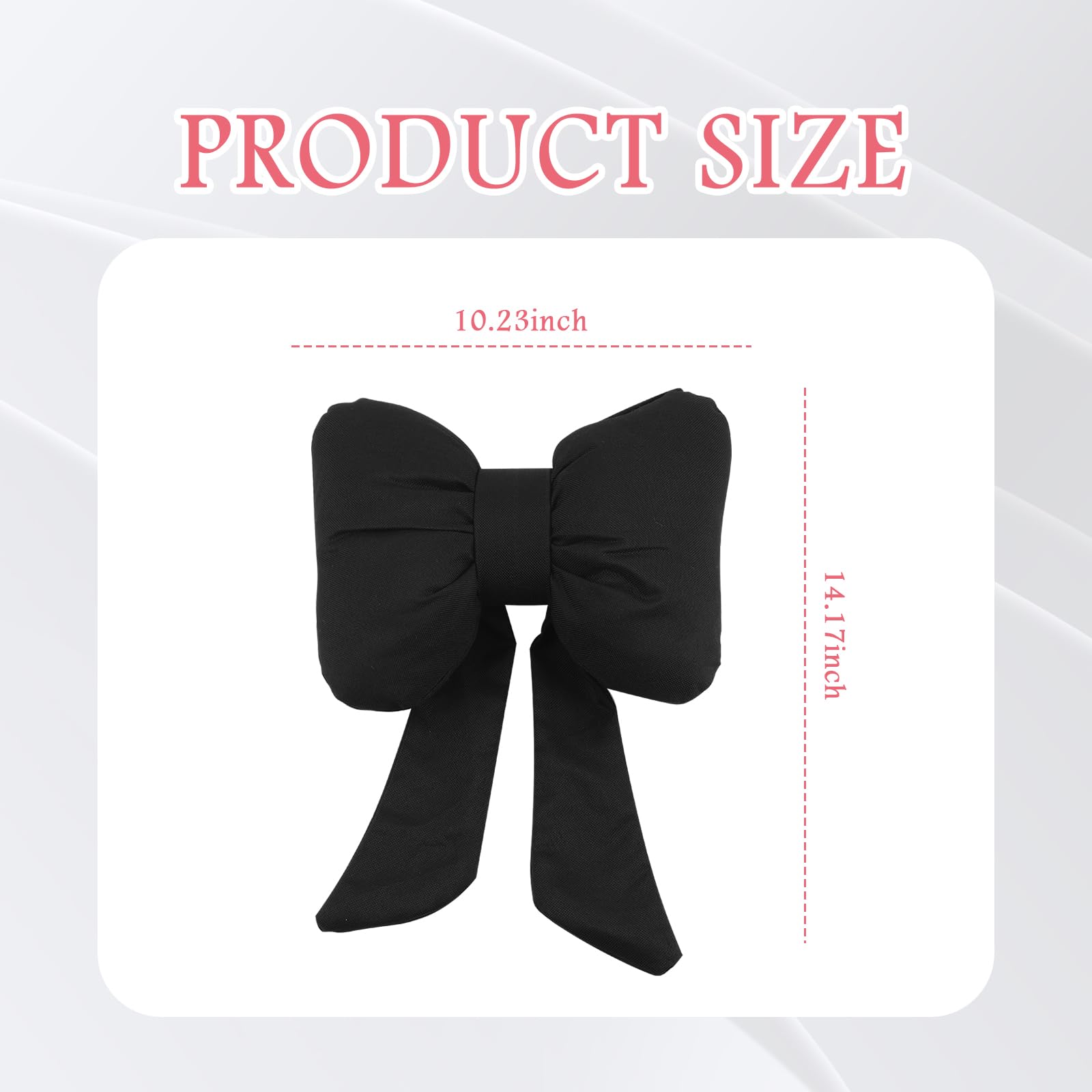 Figpade Cute Bow Car Headrest Pillow,Comfortable & Breathable Car Neck Pillows for Relief Neck Fatigue,Universal Head Rest Pillo
