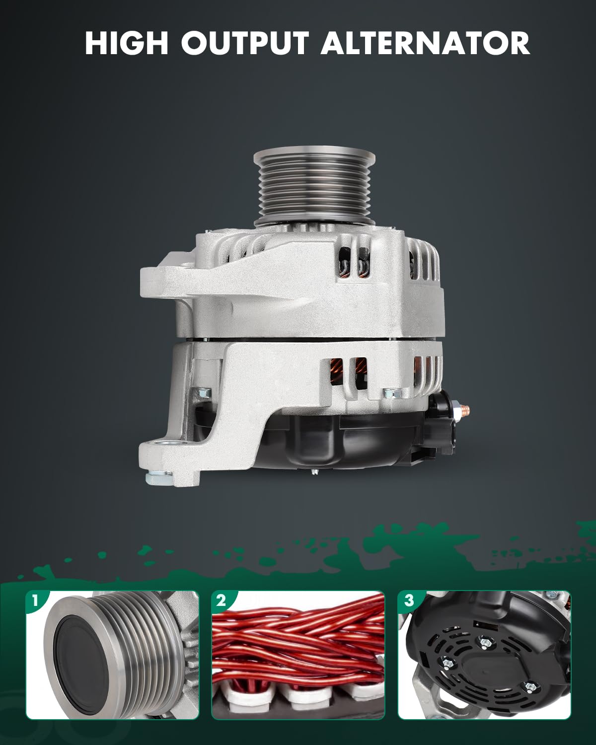 SCITOO Alternator Fits for Dodge for Ram 2500/3500 2007-2010, for Ram 4500/5500 2008-2010 & for Ram 2500/3500/4500/5500 2011-201