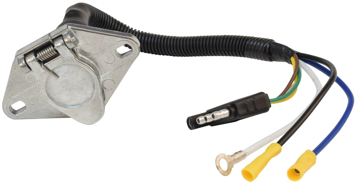 Valterra A10-6034VP 12&quot; Long 6 Way to 4 Way Pre-Wired Harness (Retail Packaging), Black