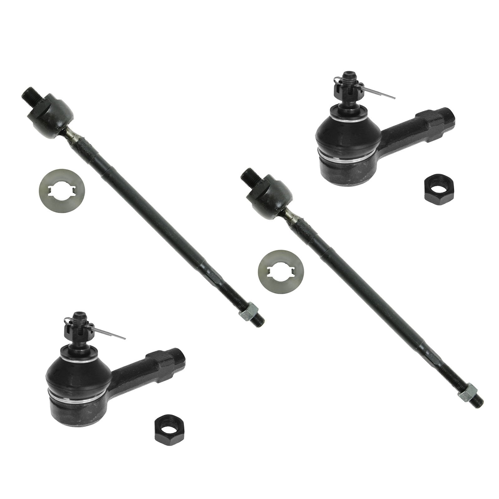 Trq Front Tie Rod Set Compatible With 2002-2007 Mitsubishi Lancer