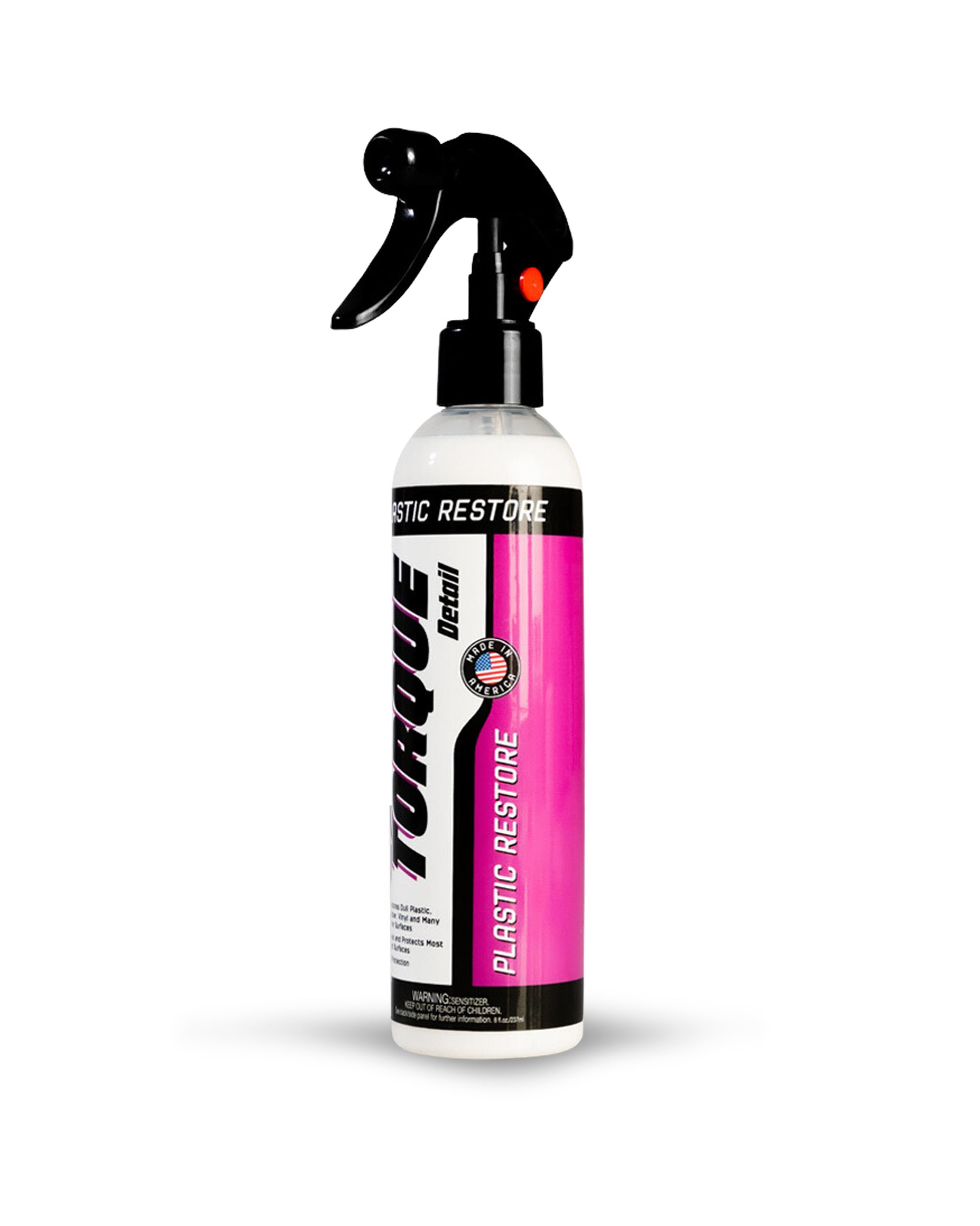 Torque Detail Plastic & Trim Restorer Spray - Restores, Shines & Protects Plastic, Vinyl & Rubber Surfaces With Molecular Restor