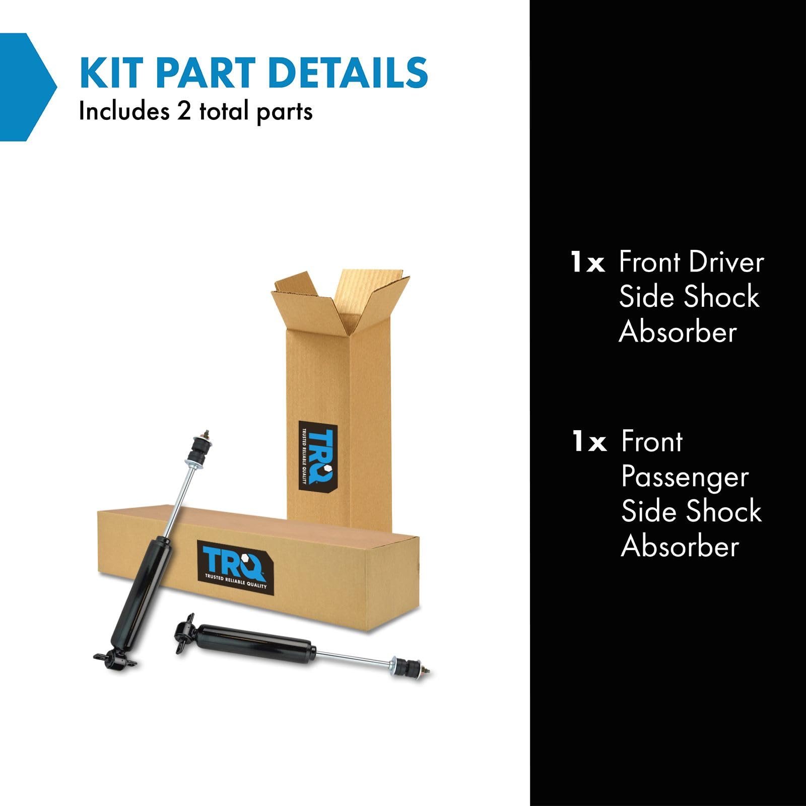 Trq Front Shock Absorber Set Compatible With 1984-1995 Toyota Pickup 1993-1998 T100 1995-2004 Tacoma