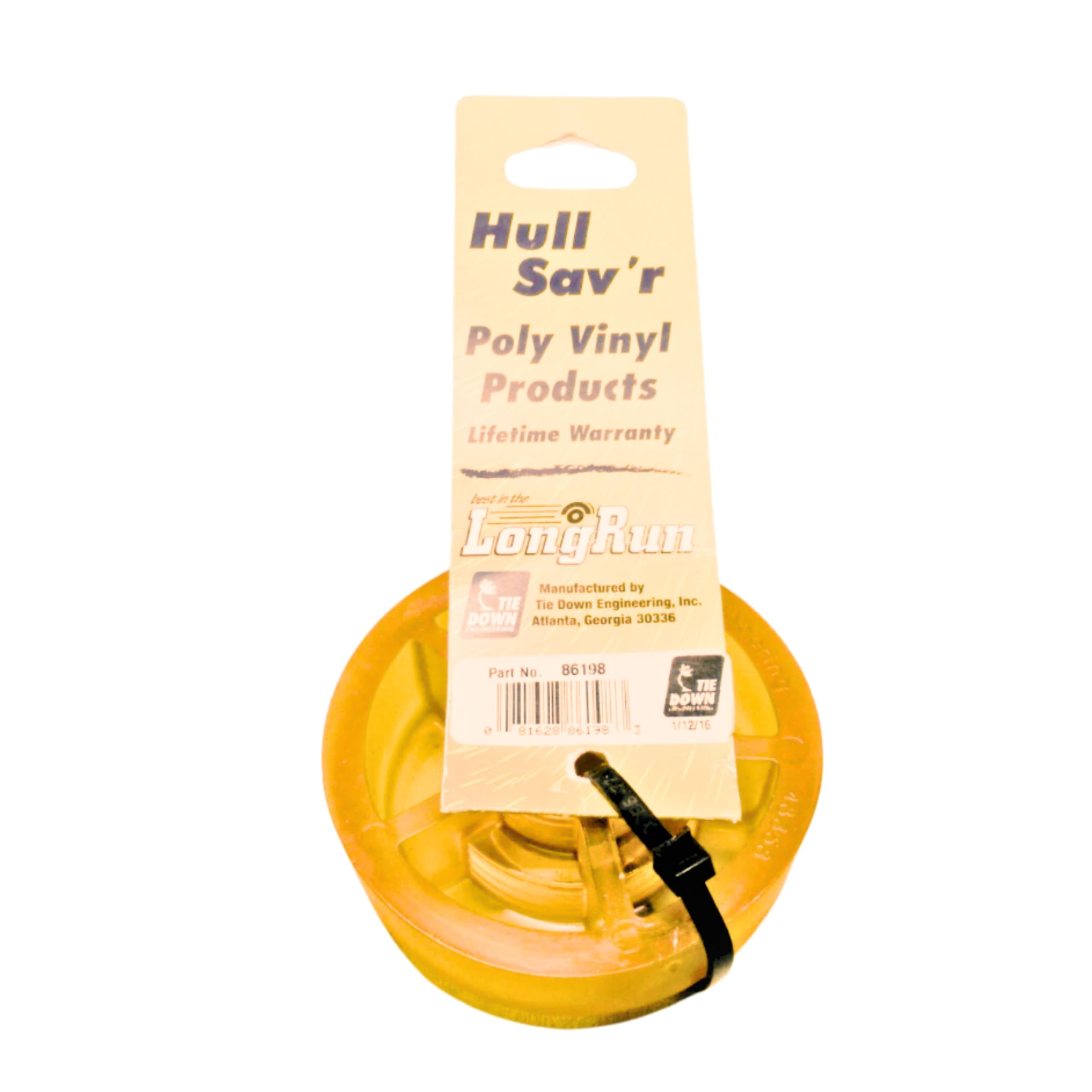 Tie Down Engineering 86198 Hull Saver Cap End 5/8'''' X3-1/2 Amber, Yellow, Standard