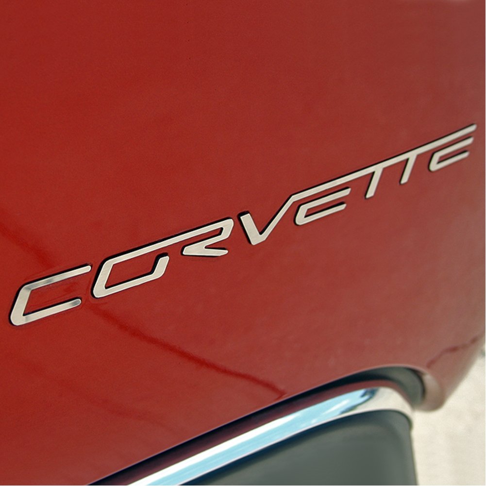 Corvette Rear Letters - Mirror Finish Stainless Steel (Set) : C6,Z06,Zr1,Grand Sport