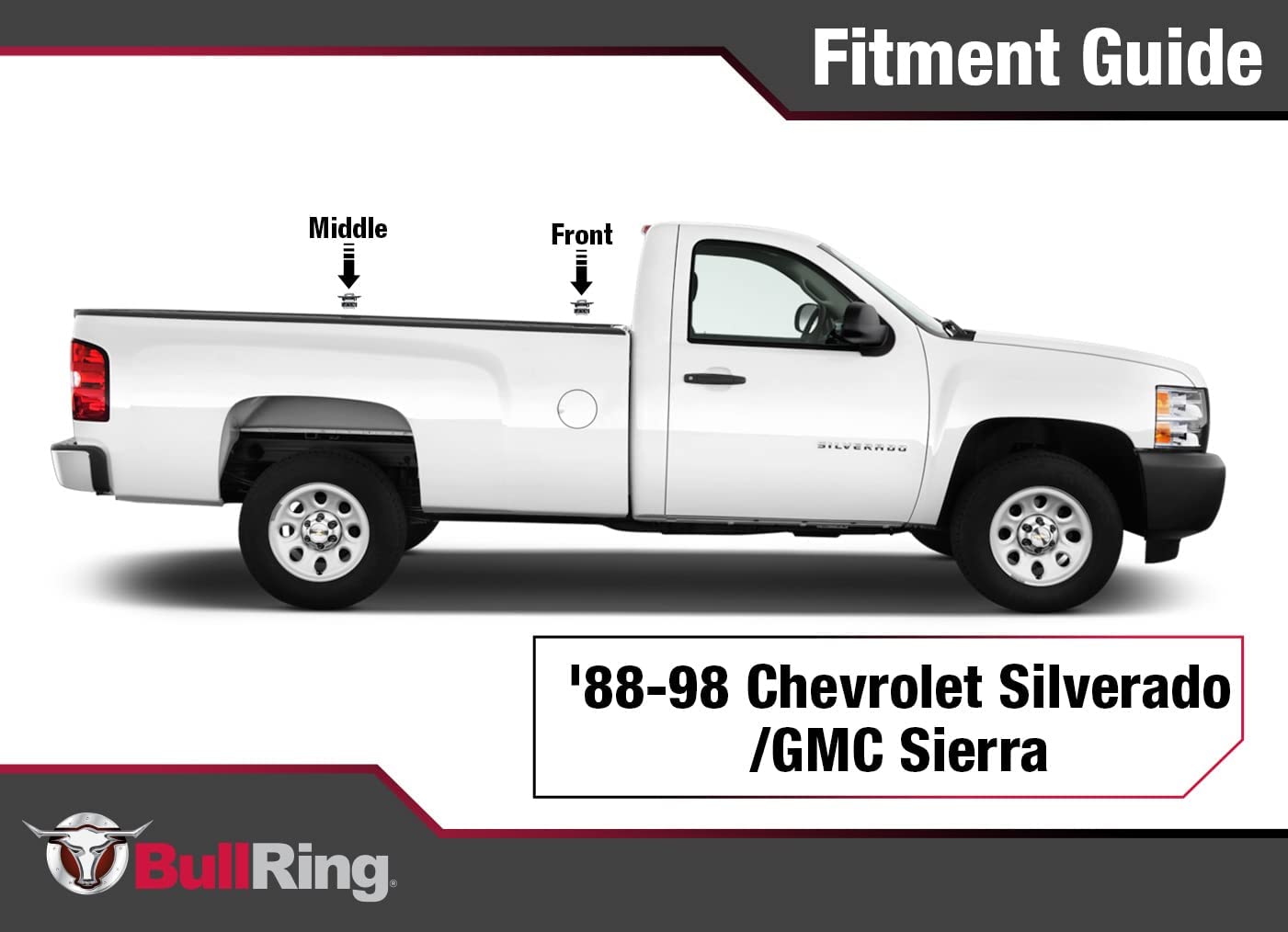 Bull Ring Raised Fit Classic Truck Bed Tie Down Anchors For 1988-1998 Chevy C/K, 1988-1998 Gmc Sierra (1 Pair)