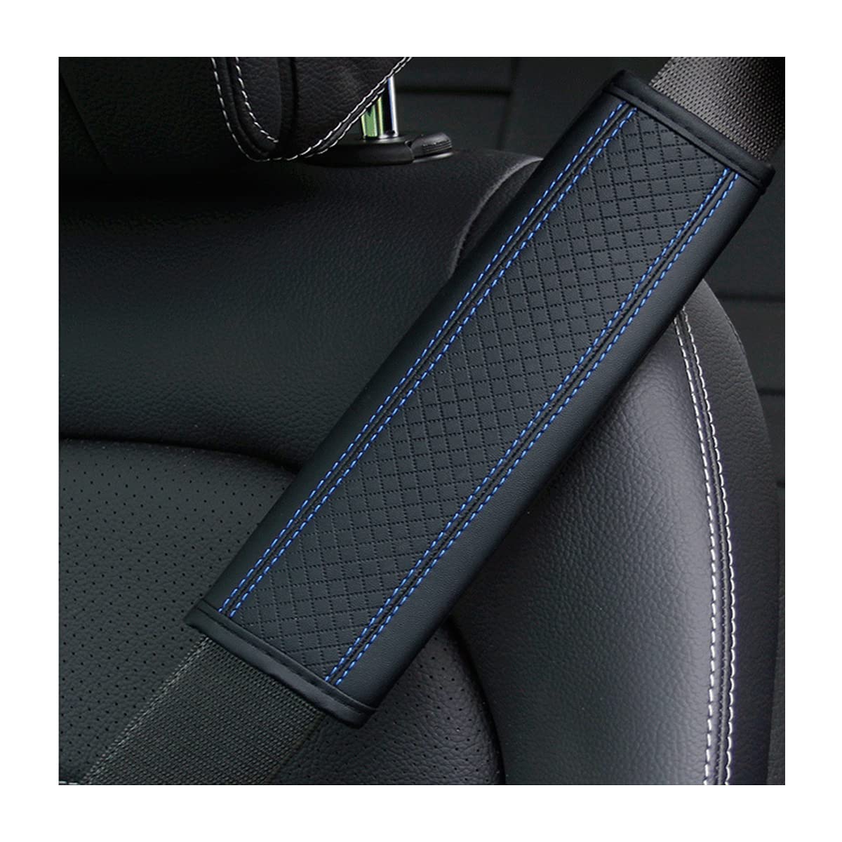 Zipelo 2Pcs Car Seat Belt Cover, Soft Shoulder Strap Covers Harness Pads, Safety Leather Seatbelt Comfort Driving Cushion Protec