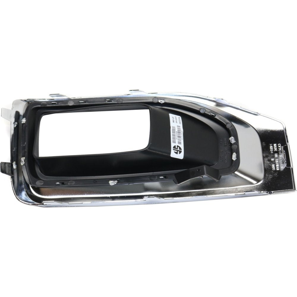 Evan Fischer Front Left Side Fog Light Trim Compatible with 2015-2020 GMC Yukon, Fits Yukon XL Primed with Chrome Bezel GM103818