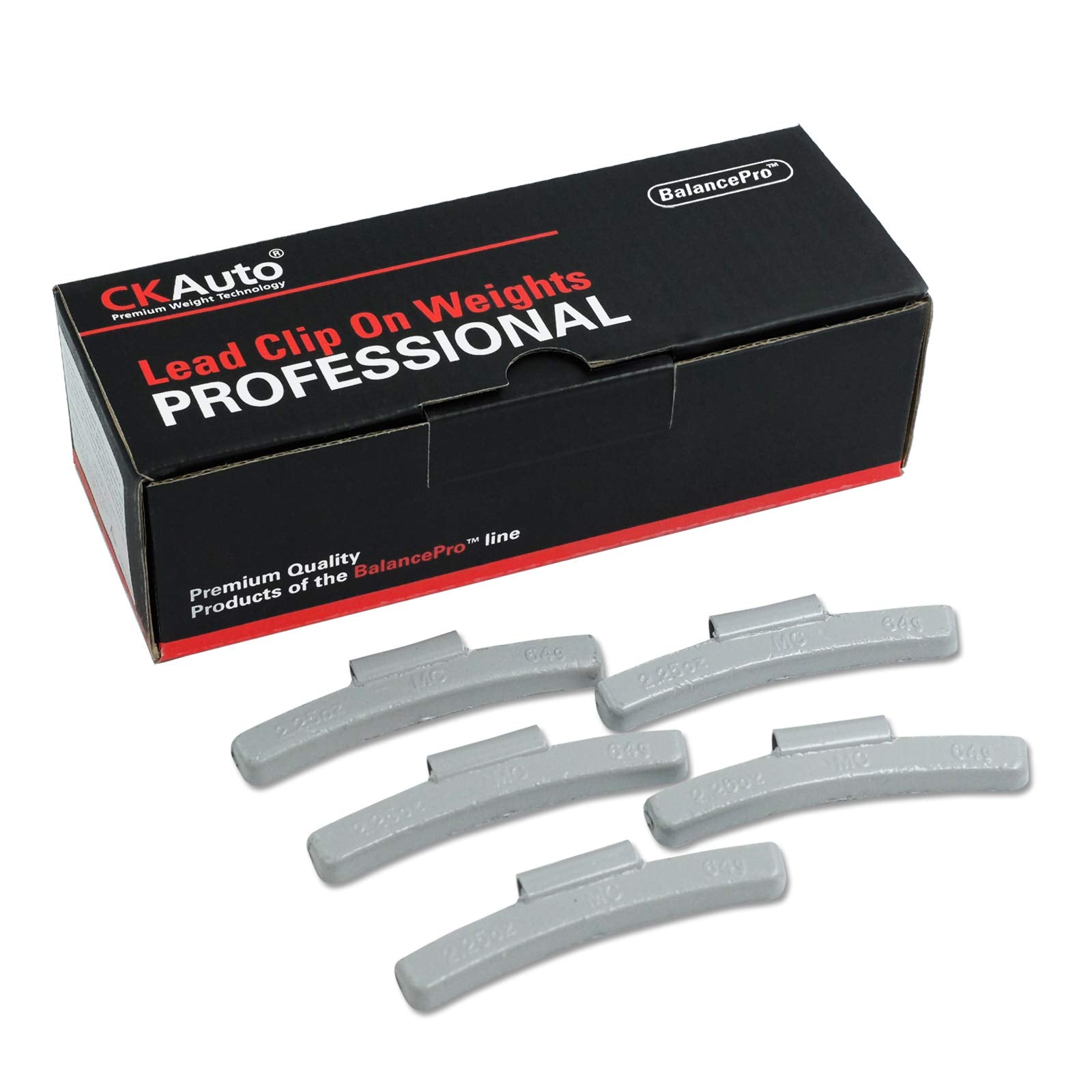 Ckauto Mc-Series Coated 2.25Oz Lead Clip On Wheel Weights, 20Pcs/Box