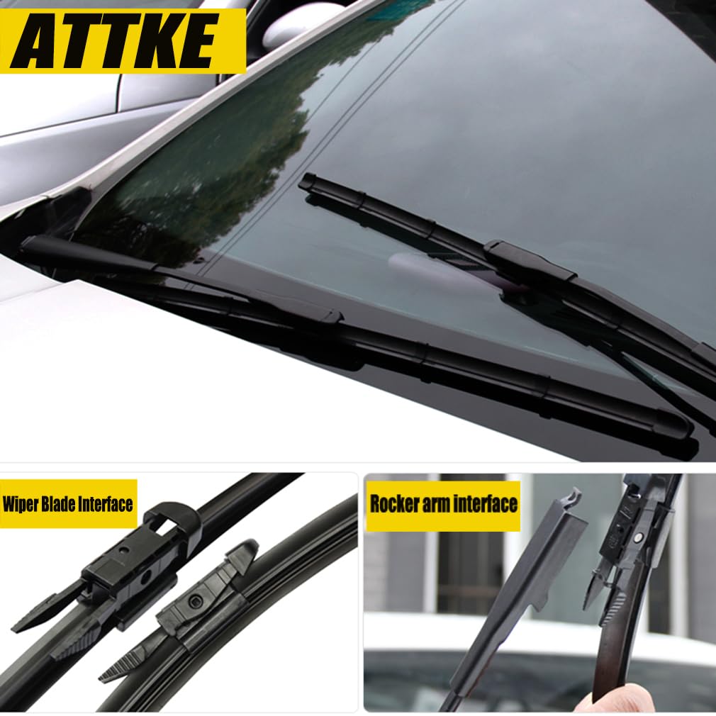 Attke Oem Quality Front Windshield Wiper Blades, 2007 Mercedes-Benz R63 Amg R500 2006-2007 R350 2006-2012 Ml/Gl 320 450 550 500