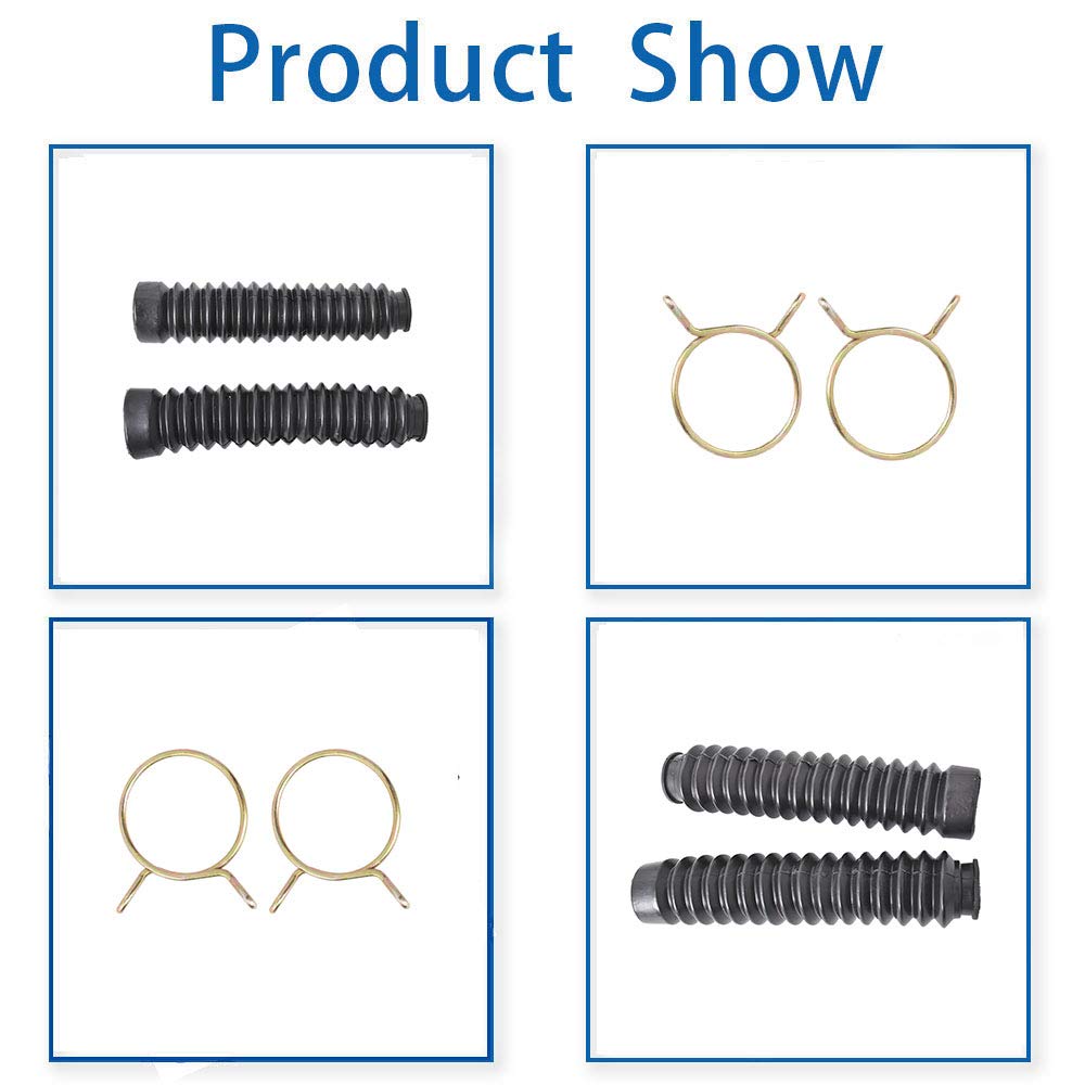 Front Fork Shock Boots Rubber Fork Cover Gaiters Replacement For Honda Atc Big Red 250Es 1985-1987