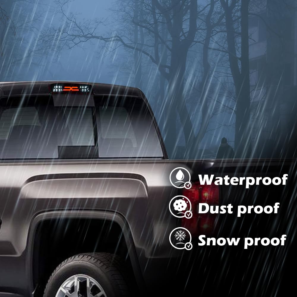 G-Plus Led 3Rd Brake Light Fit For Chevy Silverado 2014-2020/Fit Gmc Sierra 2014-2020 X Type Led Bar High Mount Stop Light Rear