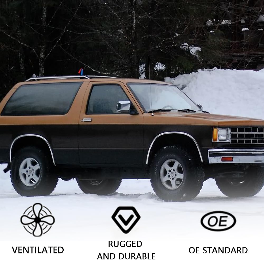 Pit66 Front Speaker Grill Cover Compatible With 98-05 Chevy Blazer/98-05 Gmc Jimmy Gray Grille 15046446