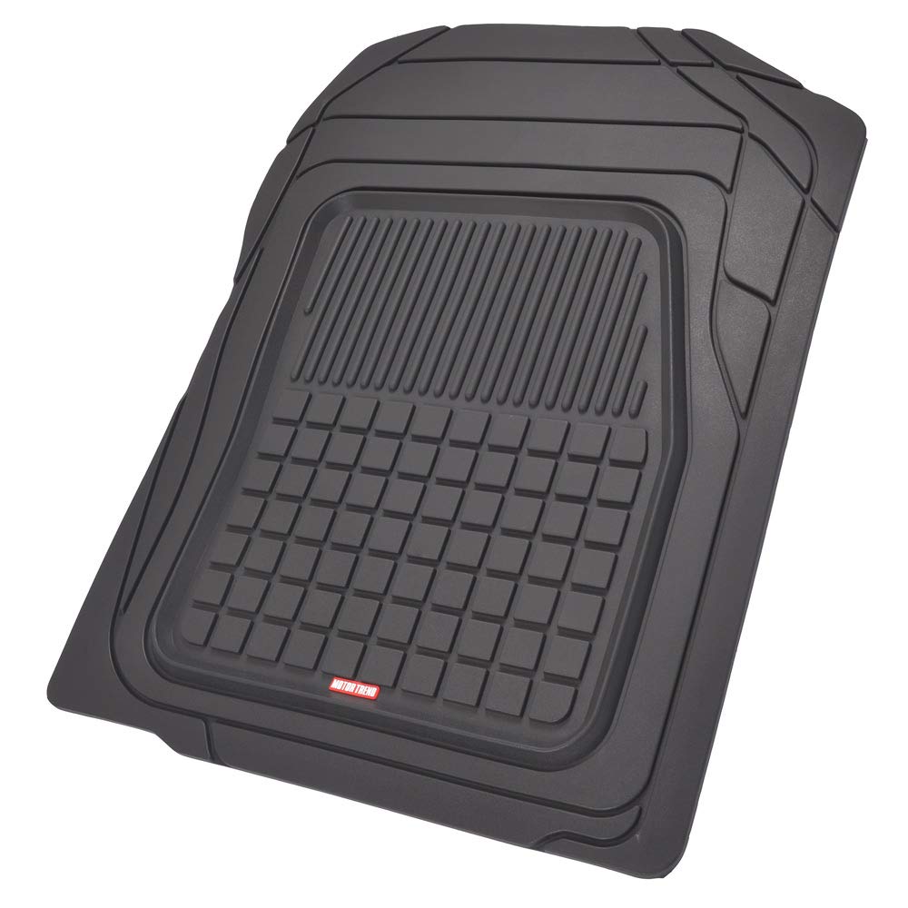 BDK Performance FlexTough 5-Piece Front & Rear Rubber Car Floor Mats & Cargo Liner For Cars SUVs Trucks Vans, All-Weather Heavy