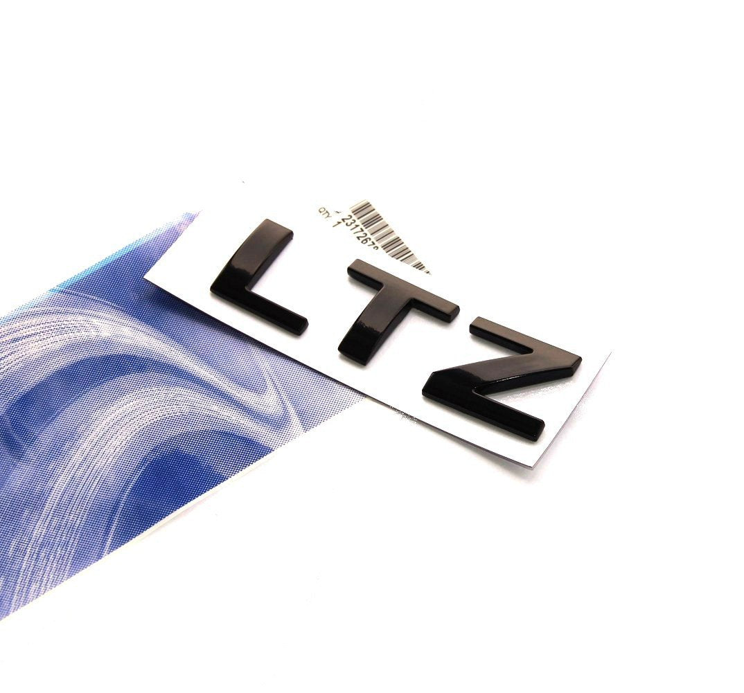 Yoaoo 2Pack Oem Black Ltz Letter Nameplate Emblems Badges Compatible With Silverado Tahoe Suburban Glossy