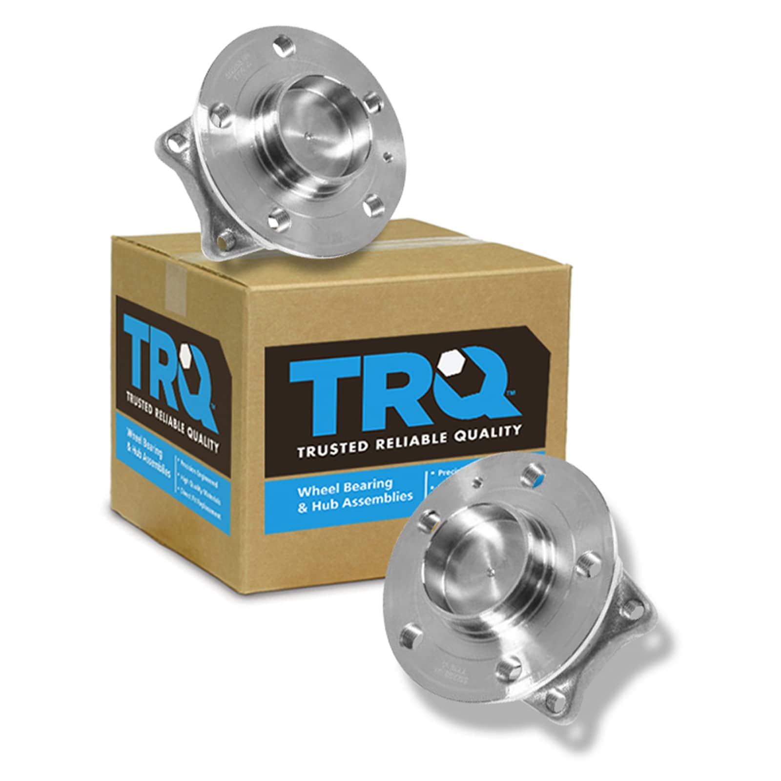 Trq Rear Wheel Hub Bearings Assembly Set Compatible With 2001-2009 Volvo S60 1999-2006 S80 2001-2007 V70