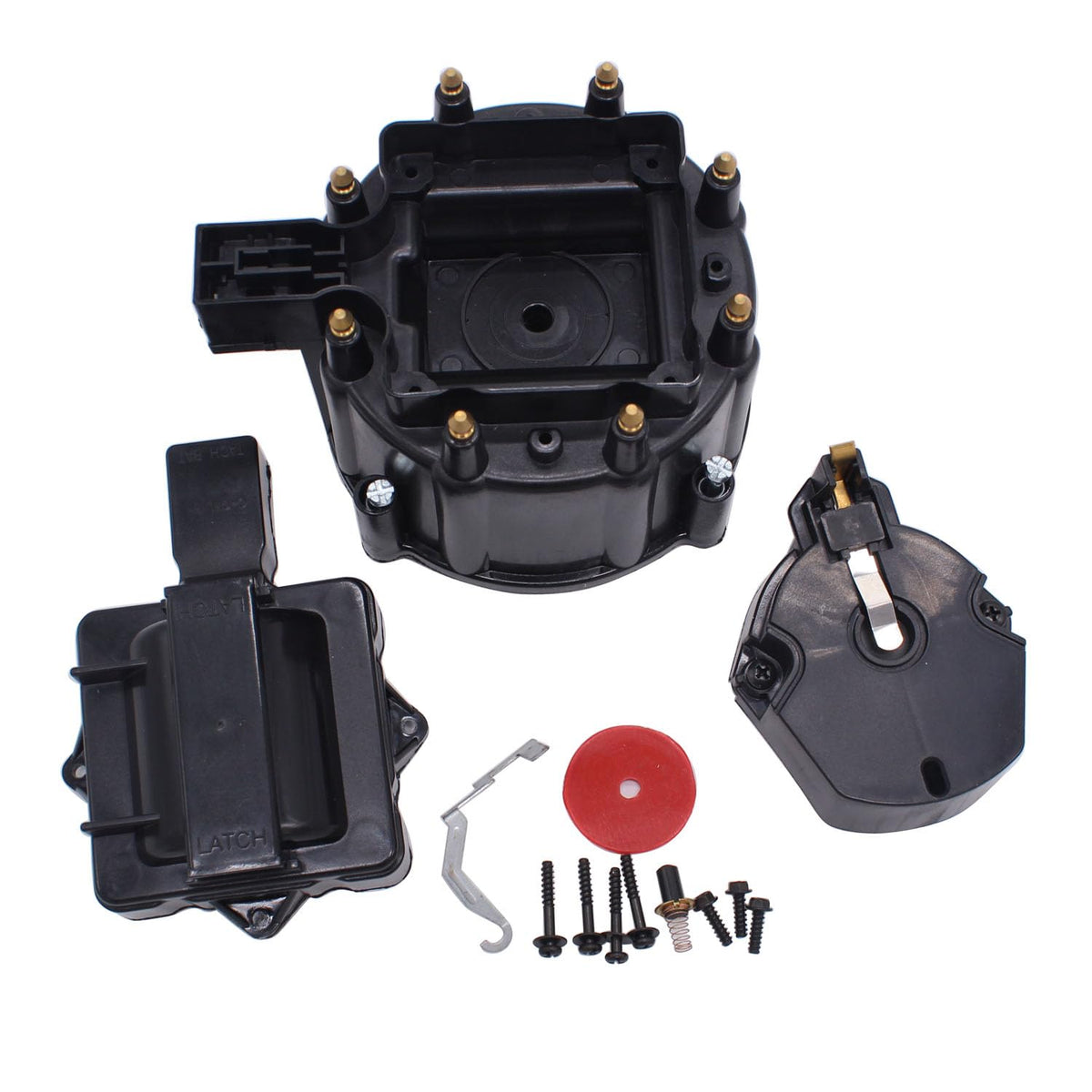 1 Set SHLPDFM Black Male HEI Large Distributor Cap Rotor Kit Fits for Chevy GM SBC BBC 305 307 327 350 396 427 454