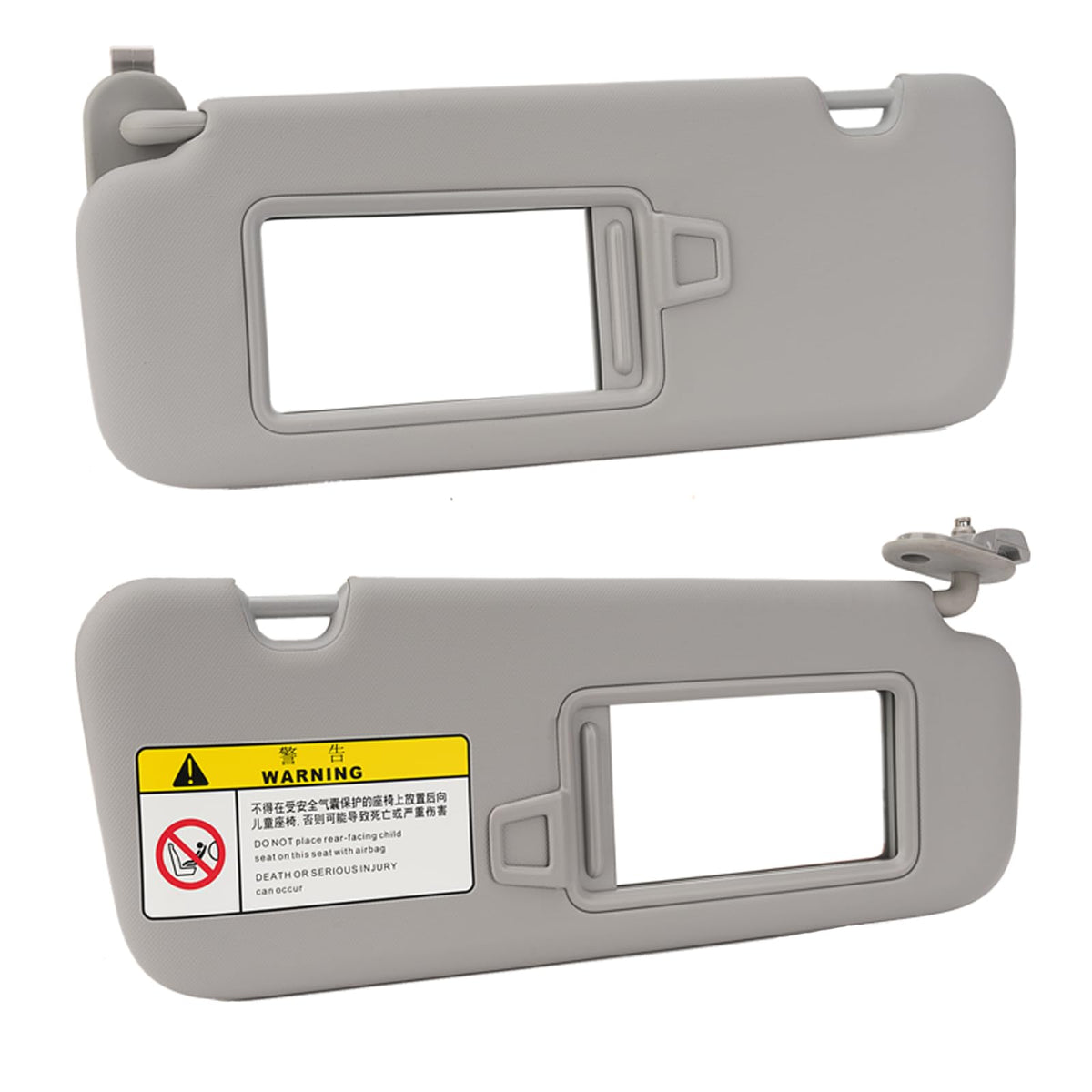 Left Driver & Right Passenger Side Sun Visor Compatible with 2017 2018 2019 Hyundai Elantra AD Replaces # 85210-F0100TTX, 85220-