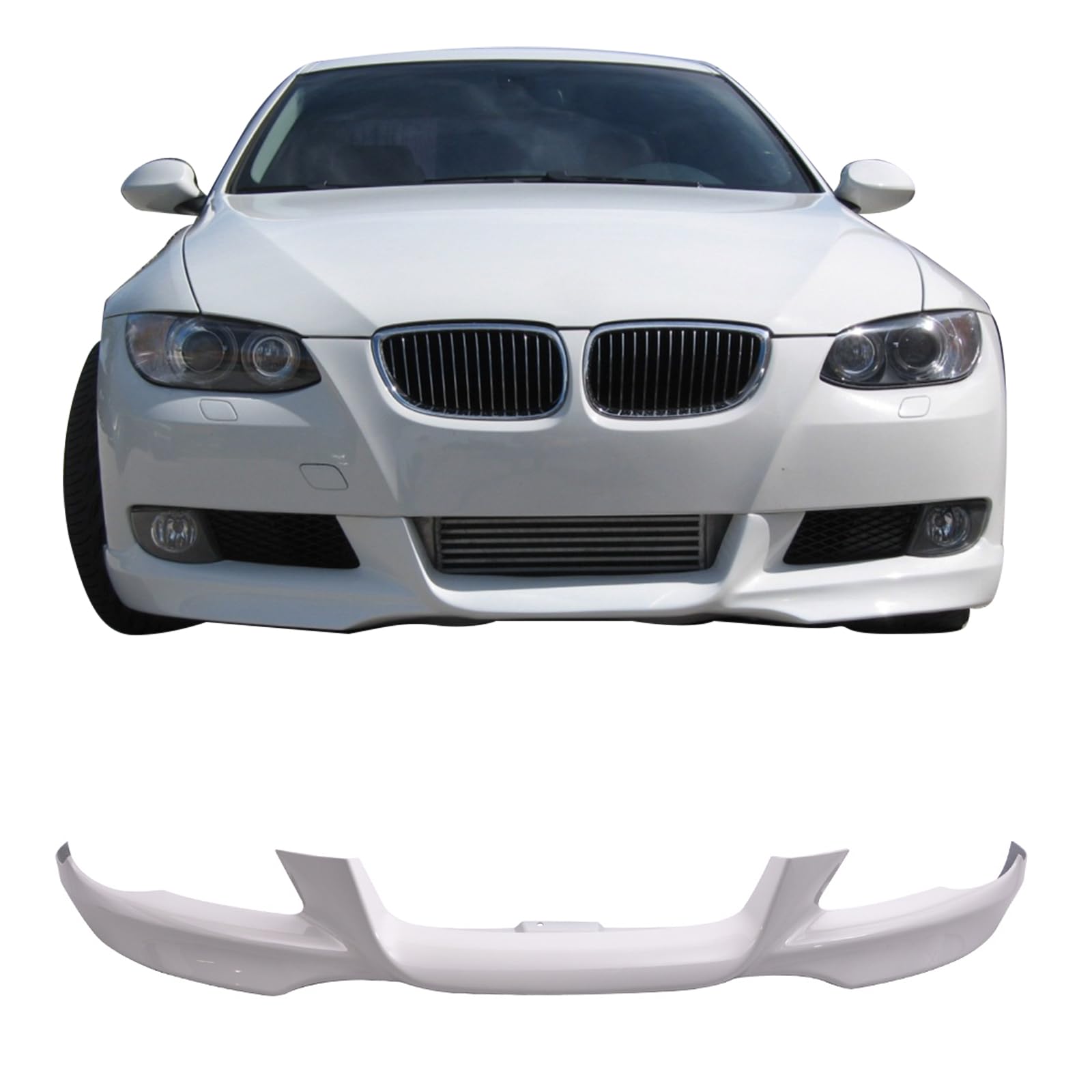 Ikon Motorsports, Front Bumper Lip Compatible With 2007-2010 Bmw E92 E93 3-Series Coupe Convertible, Air Dam Chin Splitter M-Tec