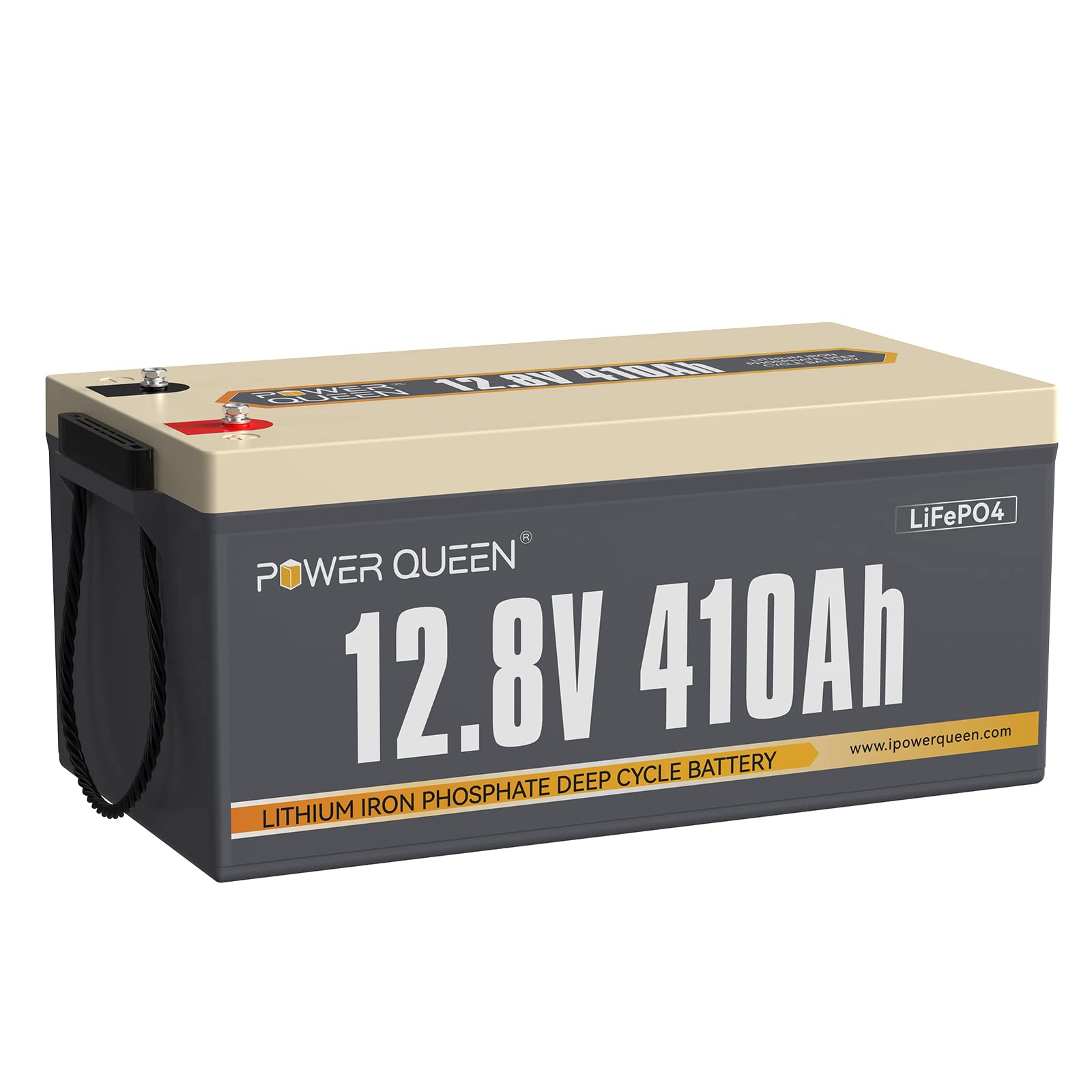 Power Queen 12.8V 410Ah Lifepo4 Battery, 5248Wh Energy Lithium Battery Built In 250A Bms,4000+ Cycle Times And 10-Year Lifetime,