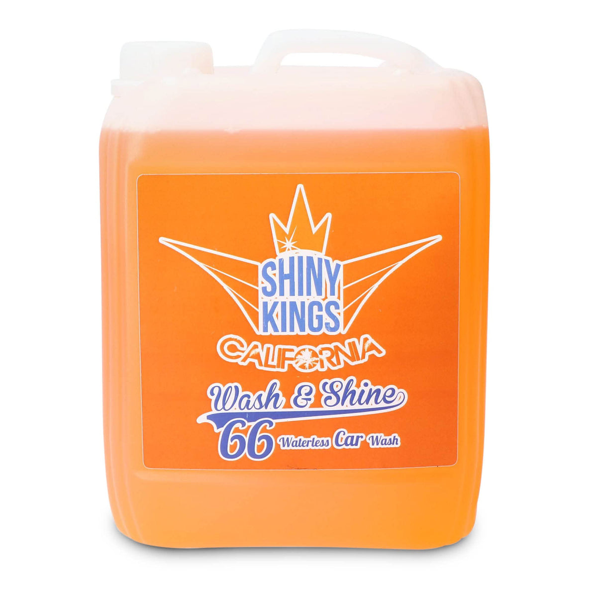 Shinykings Premium Waterless Car Wash With Ultra Car Shine Effect California Wash&Shine 66 | Powerful Car Wash Soap For All Surfaces | Scratch-Free & Biodegradable Car Cleaner | 169 Fl.Oz.
