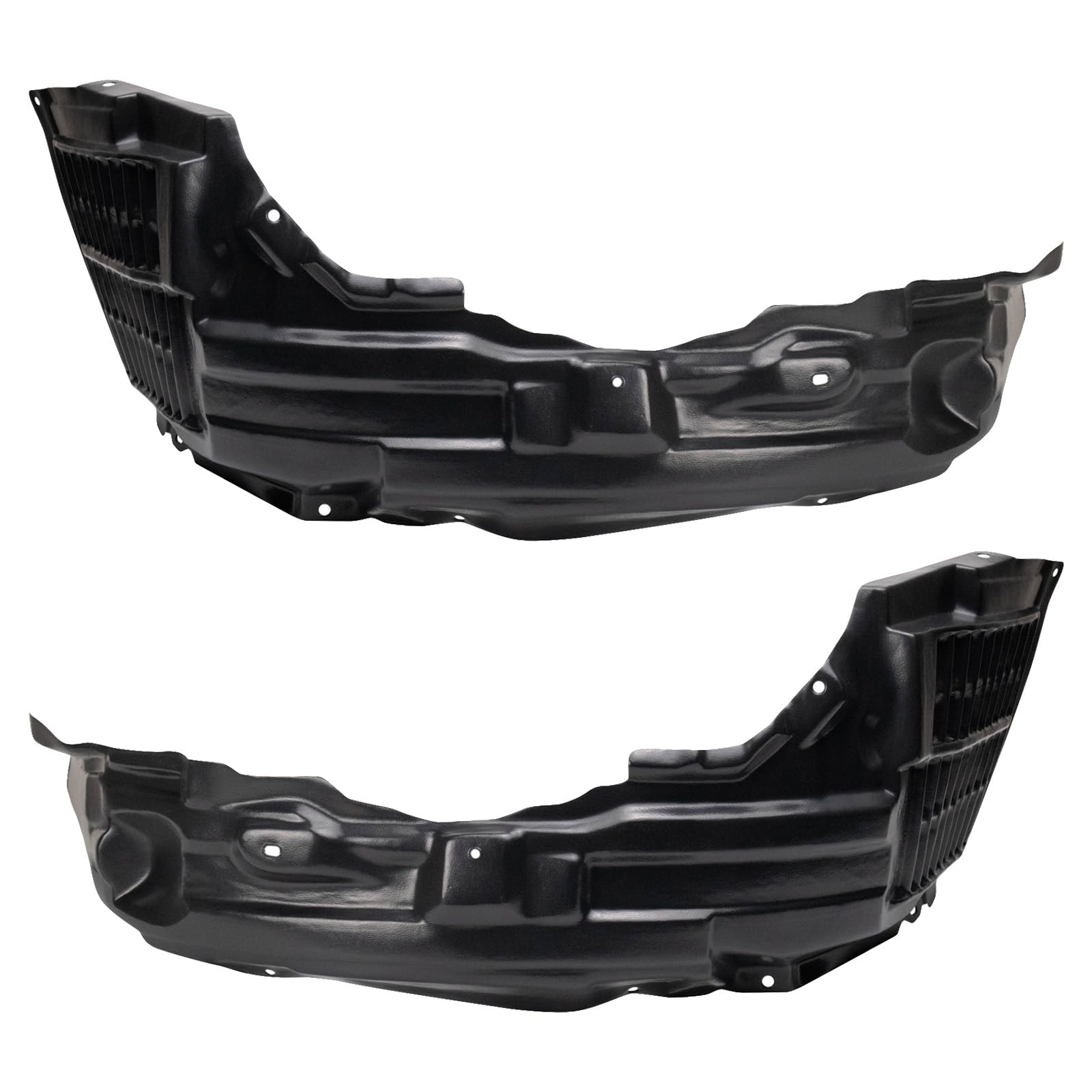 Trq Front Inner Fender Liner Set Compatible With 2010-2015 Mitsubishi Lancer Mi1248131 Mi1249131