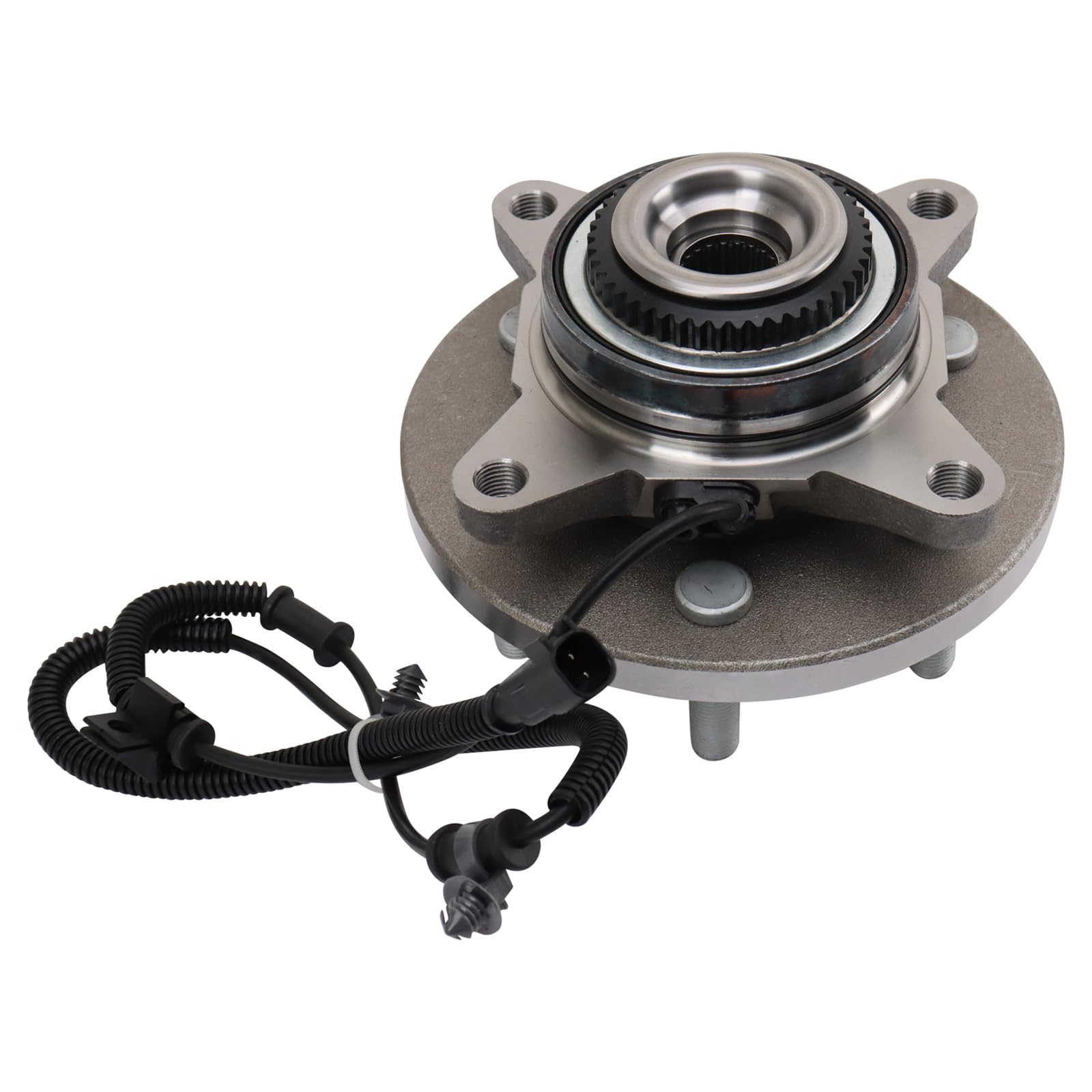 Trq Front Driver Side Passenger Side Wheel Bearing & Hub Assembly 4Wd With Abs Sensor Compatible With 2015-2017 Ford Expedition