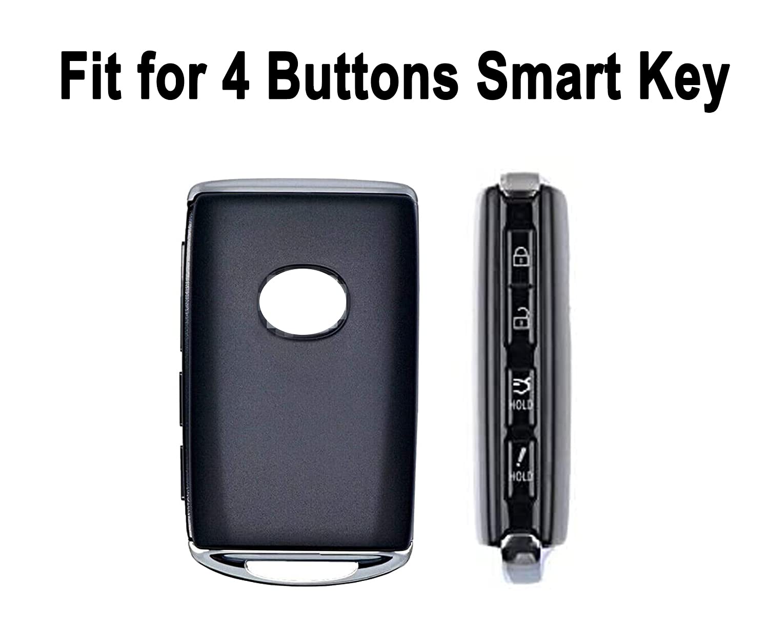 Key Fob Cover Case Fit For 2019-2021 Mazda 3, Mazda 3 Hatchback, Mazda Cx4 Cx5 Cx8 Cx9 Cx-30, Mazda 6 Wazske11D01 Keyless Entry Remote Case Holder Abs Carbon Fiber Pattern (Black)