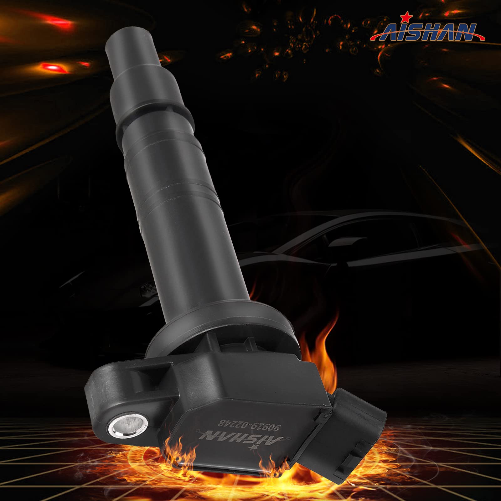 Aishan Set Of 4 Ignition Coil Pack Compatible With Toyota 4Runner Camry Fj Cruiser Matrix Solara Tacoma Tundra, Scion Xb, Lexus