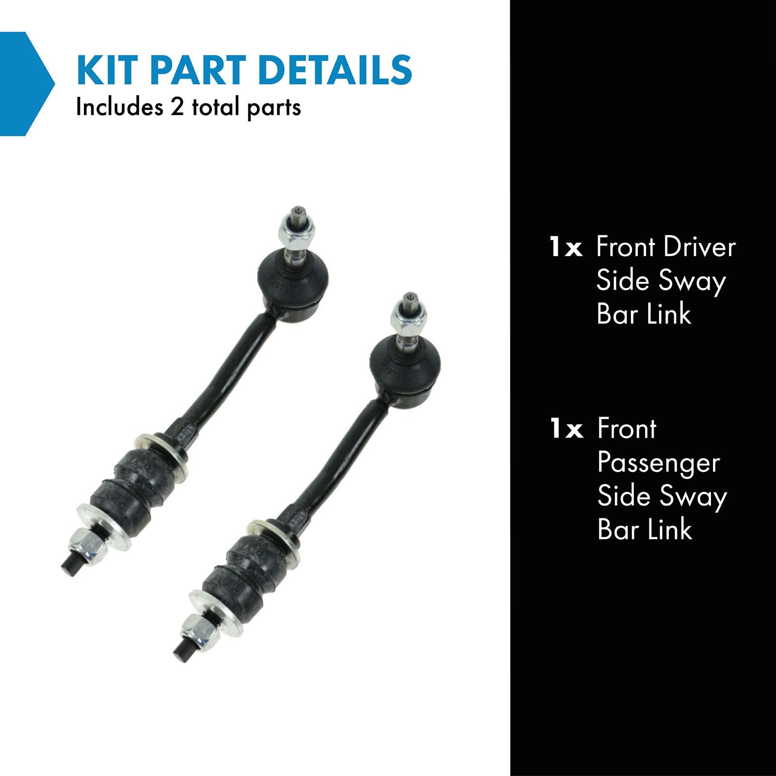 Trq Front Sway Bar Stabilizer Link Set Compatible With 1997-2004 Dodge Dakota 1999-2003 Durango