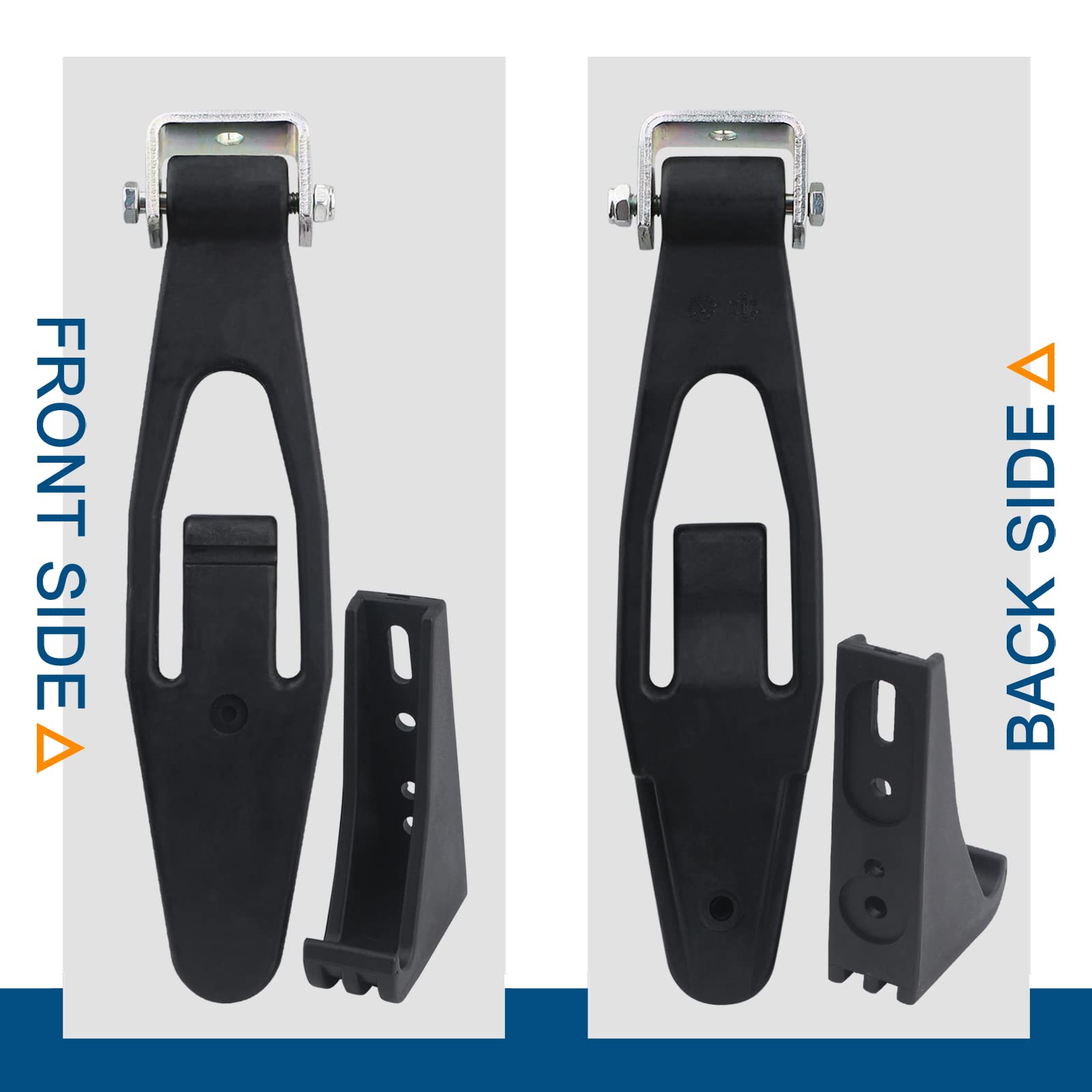 Hood Latch Strap With Catch Bracket Kit 2 Pack Compatible With Kenworth T300 T600 T800 W900, Peterbilt 357 367 377 378 379 388 3