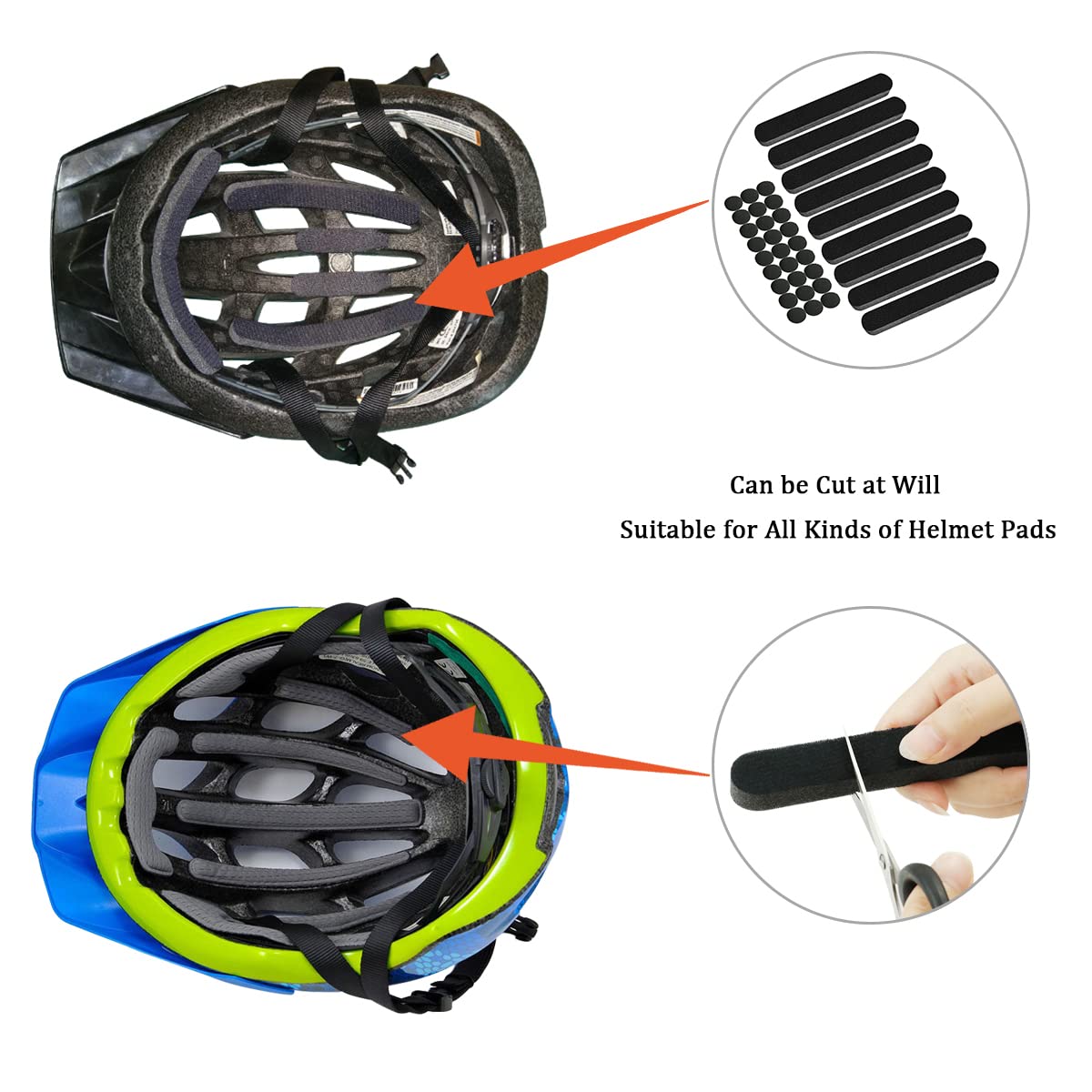 Yzpacc Replacement Universal Foam Pads Kit Universal Airsoft Helmet Pads Bike Helmet Pads For Giro Bell Limar Cycling Motorcycle