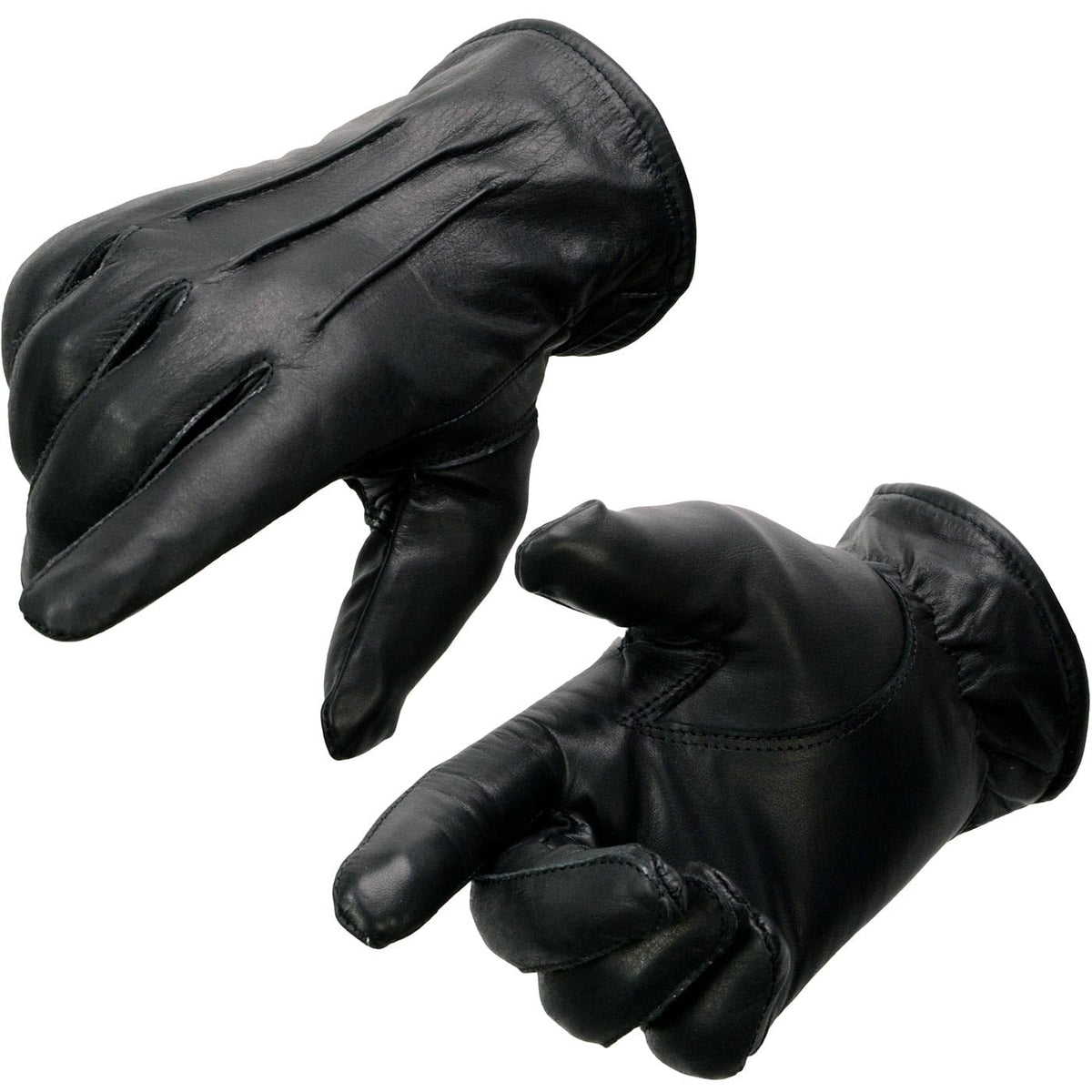 Milwaukee Leather SH234 Men's Black Thermal Lined Leather Motorcycle Hand Gloves W/Sinch Wrist Closure - 3X-Large