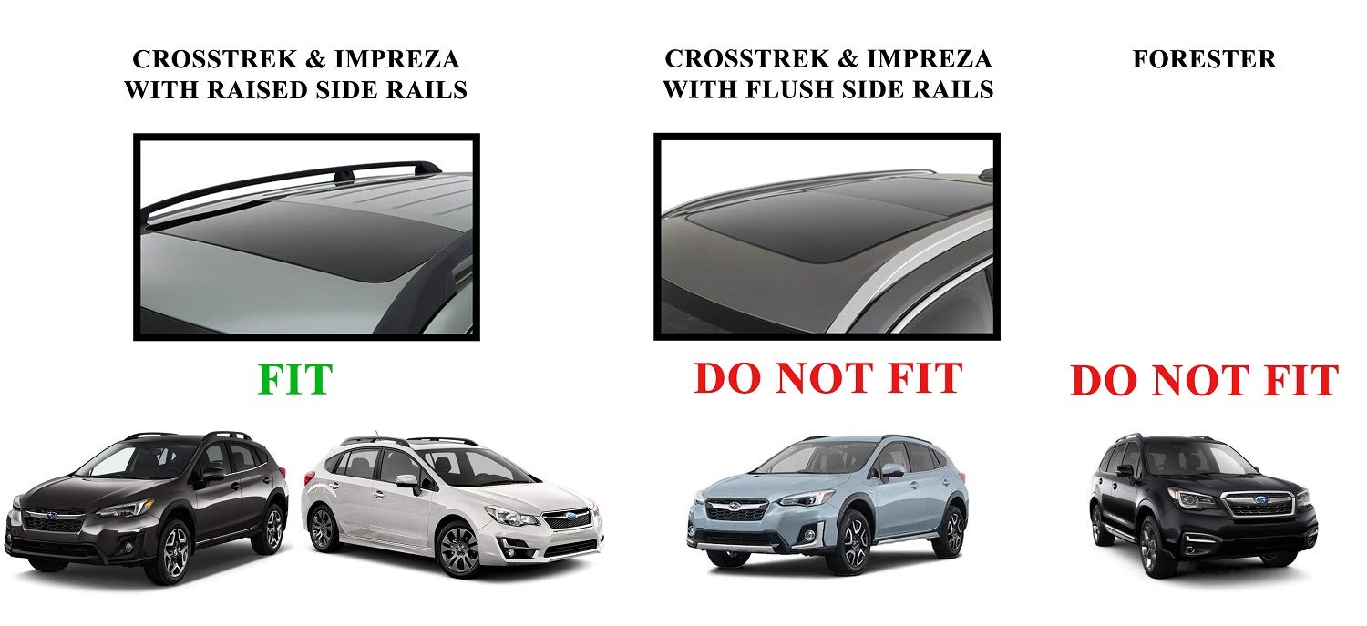 Brightlines Aero Cross Bars Roof Racks Luggage Rack Replacement For 2013-2017 Subaru Crosstrek & 2012-2016 Impreza