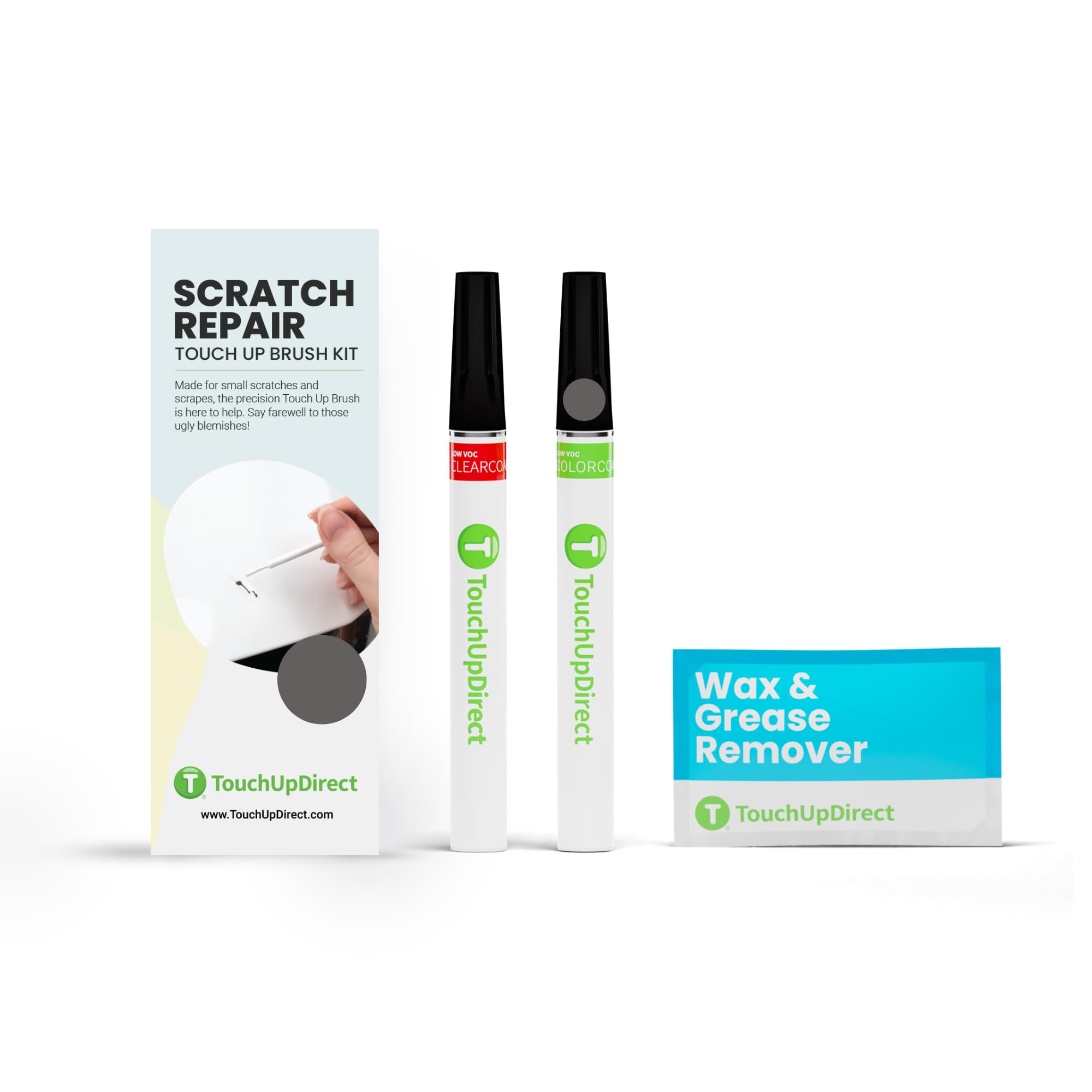 Touchupdirect J7 Magnetic Metallic Compatible With Ford Exact Match Scratch Repair Touch Up Paint - Brush Kit