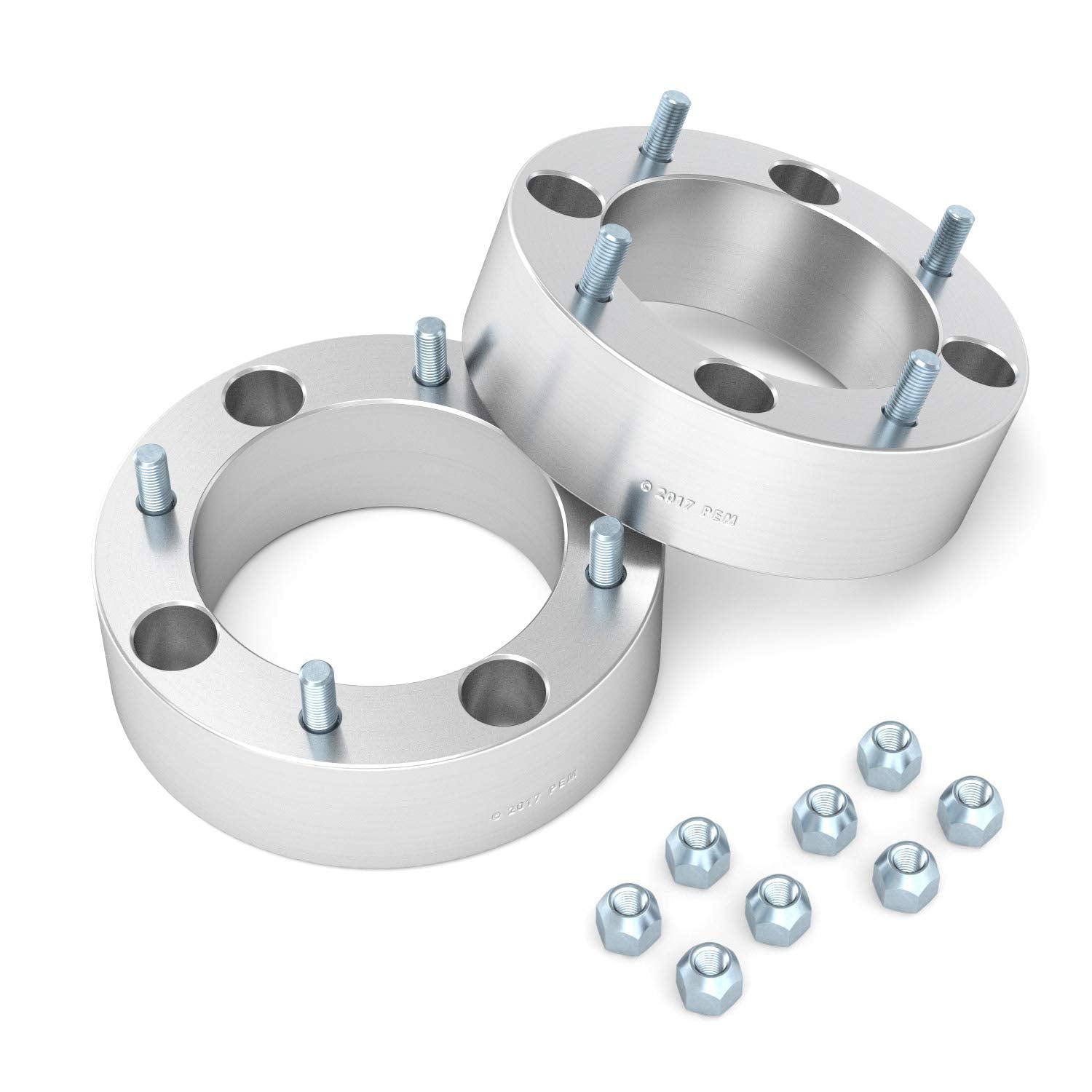 Rocktrix - 1.5 Inch Atv Wheel Spacers (4X137, 110Mm Bore, 10X1.25 Studs And Cone Seat Nuts) Compatible With Kawasaki Can-Am Bombardier (Read Listing For Year Model) Utv Silver V3 38Mm 2Pcs