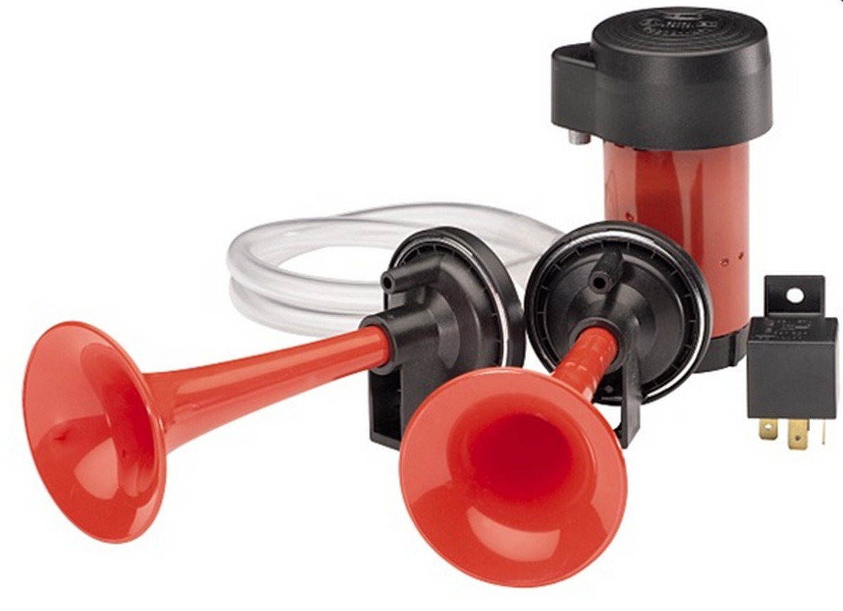 Hella 003001651 2-Trumpet 12V Air Horn Kit, Multi