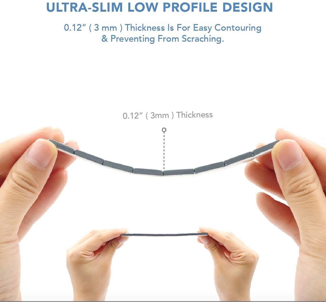 Ckauto 1/2Oz, 0.5Oz, Ultra Slim Low Profile, Grey, Adhesive Stick On Wheel Weights, 12 Oz/ 0.75 Lb/Box, Oem Quality, (24Pcs)