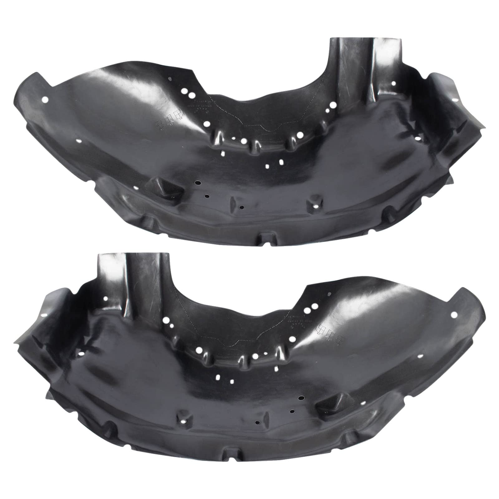 Trq Front Inner Fender Liner Set Compatible With 2007-2008 Chevrolet Colorado Gm1248163 Gm1249187